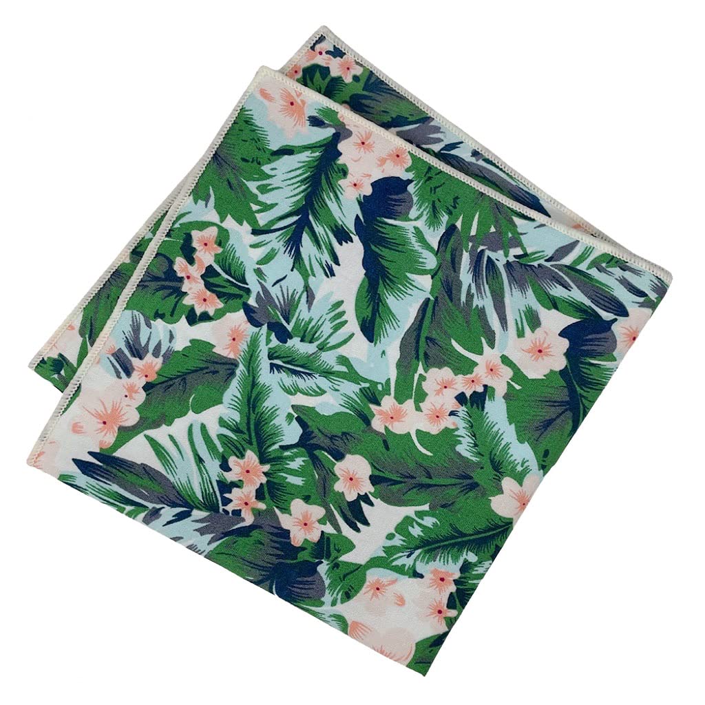 Premium Kebocis Men's Floral Pocket Square Handkerchief - Elegant Silk Accessory for Suits, Weddings & Formal Events - Stylish Gentleman's Fashion Gift