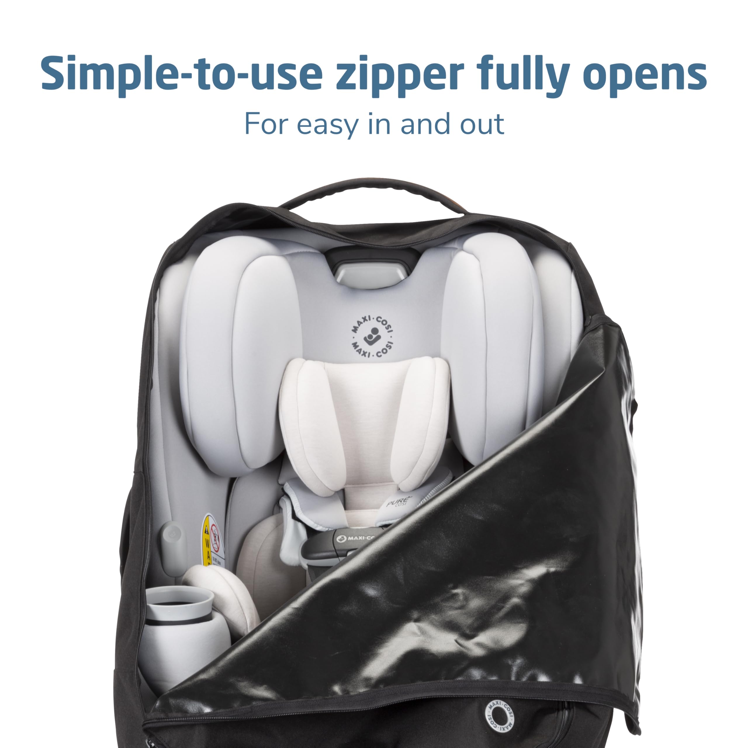 Maxi-Cosi Wheeled Car Seat Travel Pack - Lightweight & Portable Infant Car Seat Stroller Combo for Airplane & Car Travel, Black - Perfect for Family Vacations & Road Trips