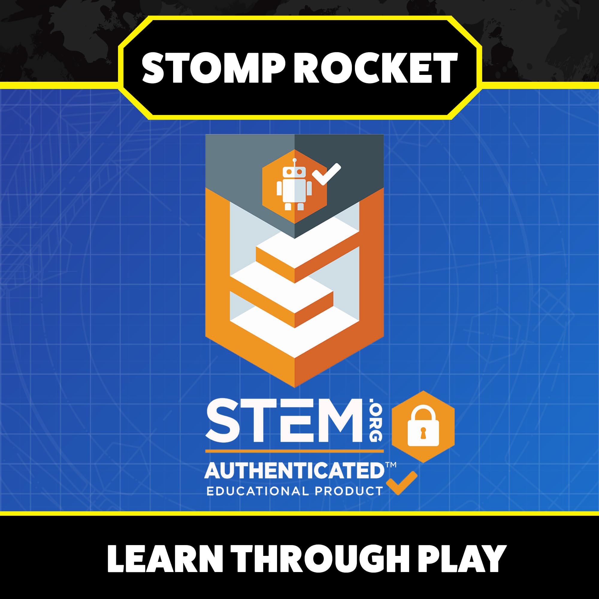 Stomp Rocket Jr Glow in The Dark Rocket Launcher Toy Set for Kids - 7 Foam Rockets, Adjustable Stand, Outdoor & Backyard Fun - Perfect Gift for Boys & Girls (Great for Birthday Parties, Park Play & Family Outdoor Activities)