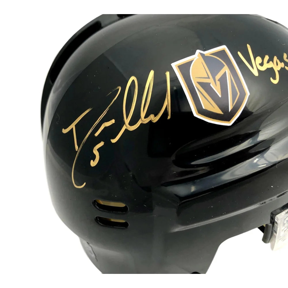 Deryk Engelland Autographed Vegas Golden Knights Mini Helmet with 