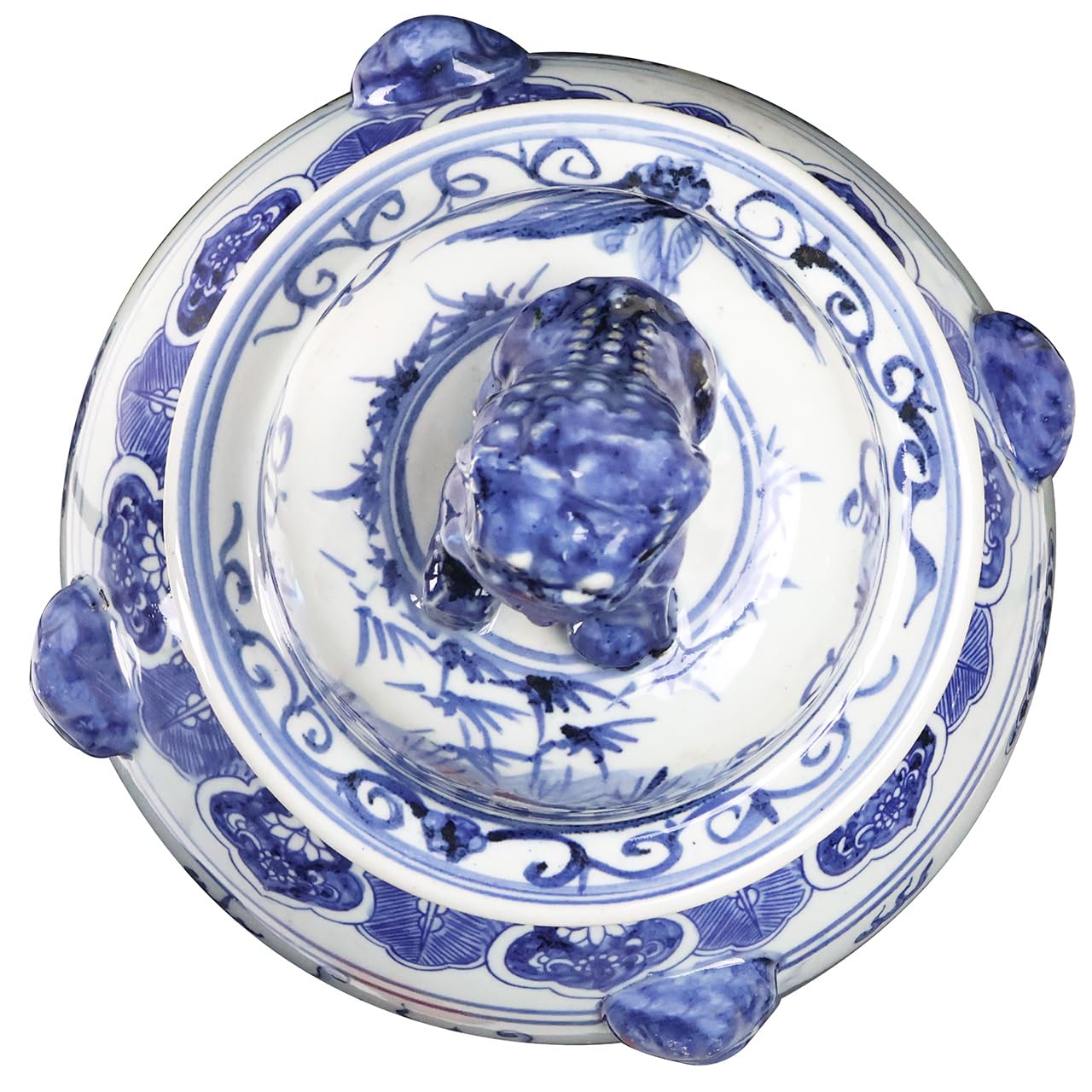 Hand-Painted Blue and White Chinese Porcelain Dragon Temple Jar - 24 Inch Tall Jingdezhen Ceramic Vase for Home Decor, Asian-Inspired Living Room Centerpiece & Luxury Gift