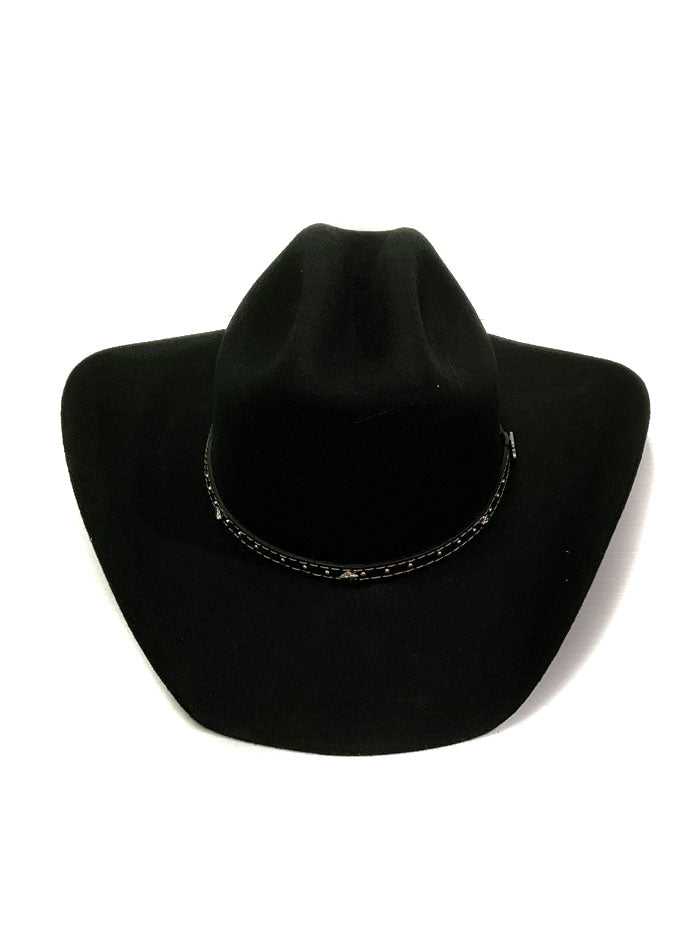 Justin JF0242BKJR40 Youth 2X Blackhills Felt Cowboy Hat - Black Western Style Hat for Kids & Teens - Perfect for Rodeos, Halloween Costumes & Western Themed Parties