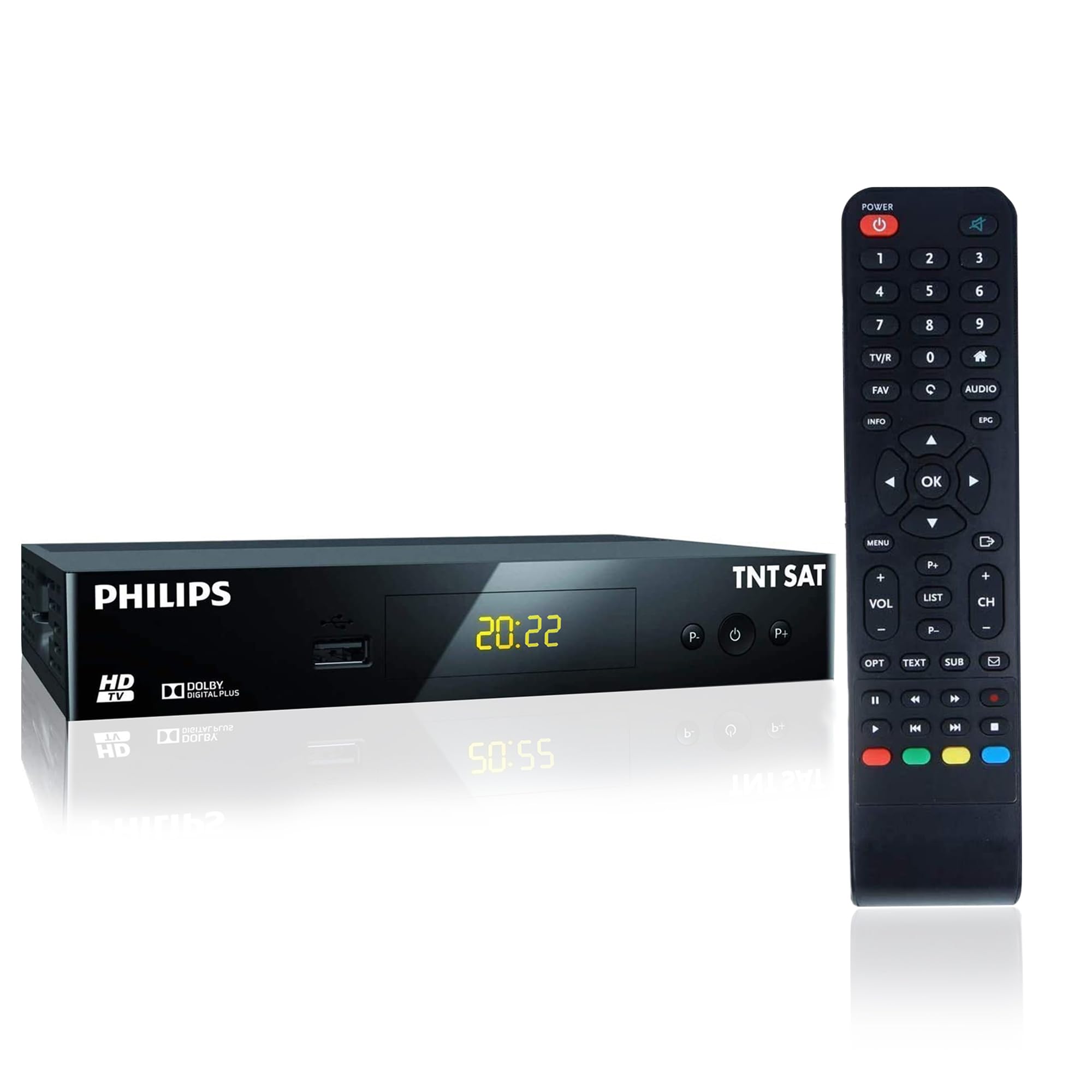 TNTSAT DSR 3231T Digital Satellite Receiver Decoder - HD Astra 19.2° with USB, HDMI, MPEG4, Full HD 1080P (No Card) for Home Entertainment & Satellite TV Setup