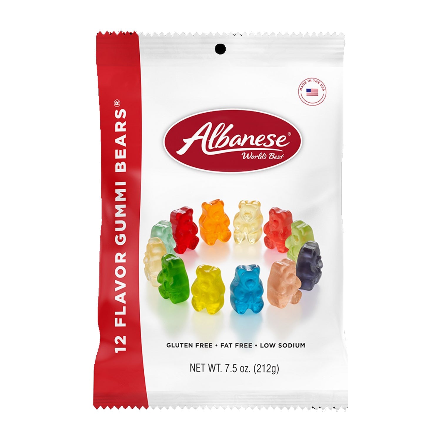 Albanese 12 Flavor Gummy Bears Candy - 7.5oz Bags (12 Pack) - Assorted Fruit Flavors - Perfect for Parties, Snacks & Gift Baskets