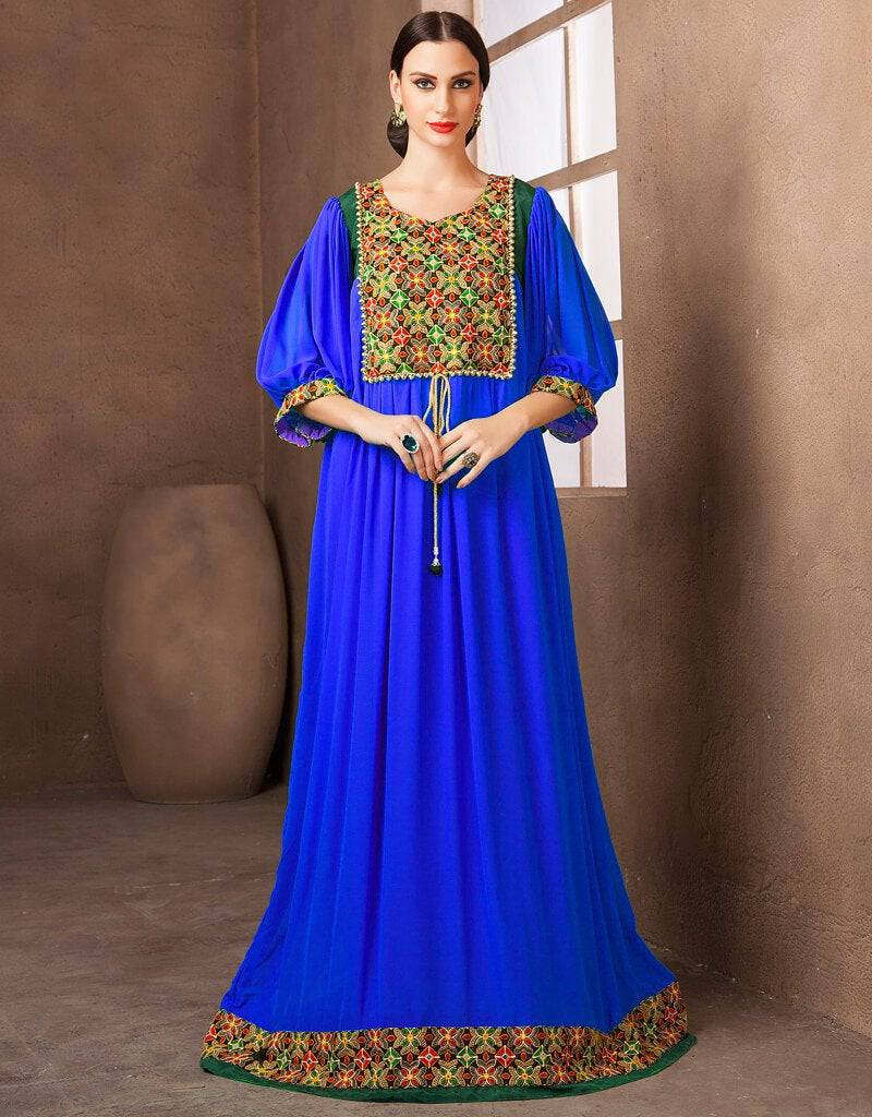 Elegant A-Line Kaftan Dress for Women - Flowy Summer Beach Cover Up, Boho Chic Maxi Dress for Vacation, Pool Party & Resort Wear