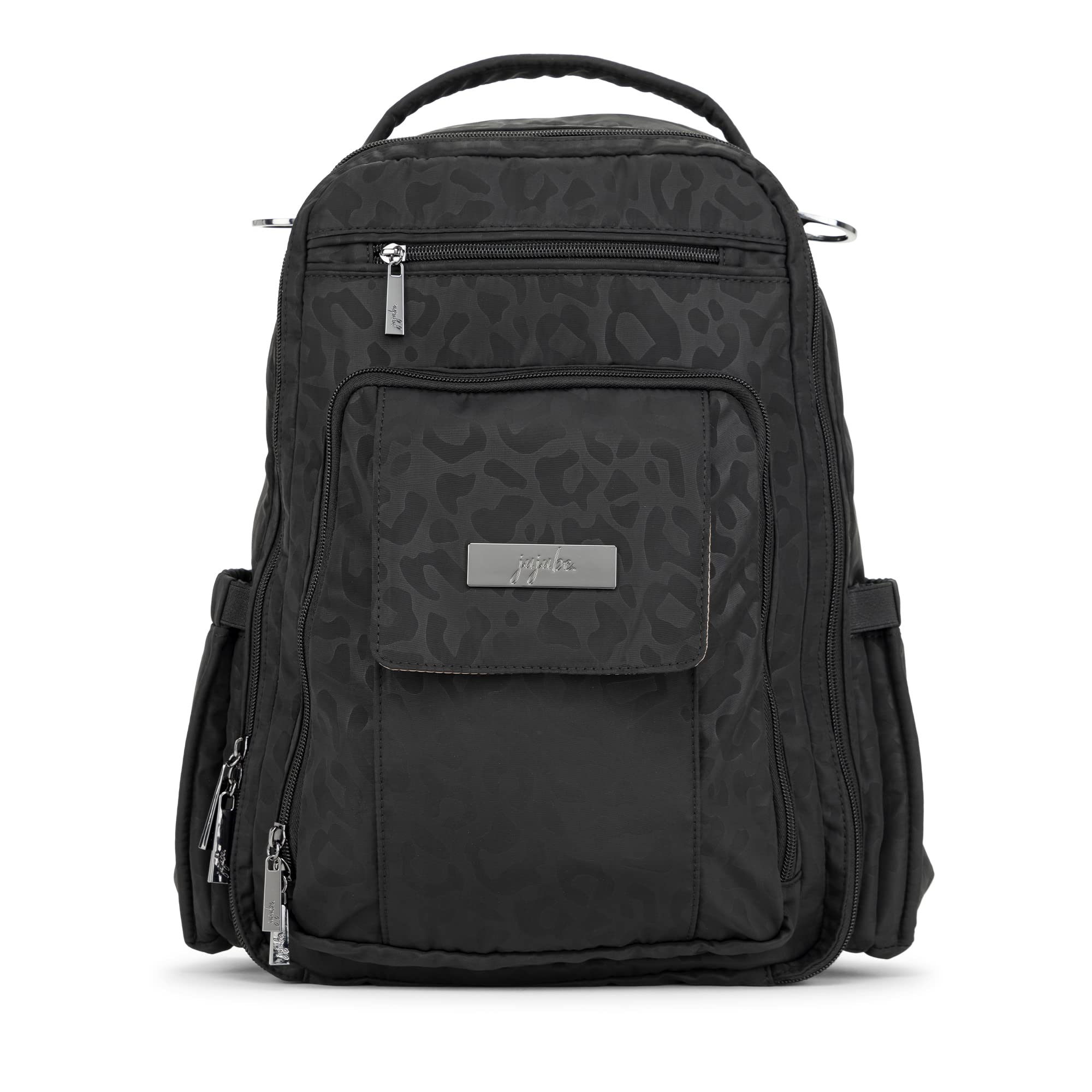JuJuBe Diaper Backpack for Moms - Large Baby Travel Bag with Portable Changing Pad, Stroller Hooks & Multiple Pockets | Holds Bottles, Diapers, Wipes & Essentials | Perfect for Daycare, Travel & Daily Use - Black