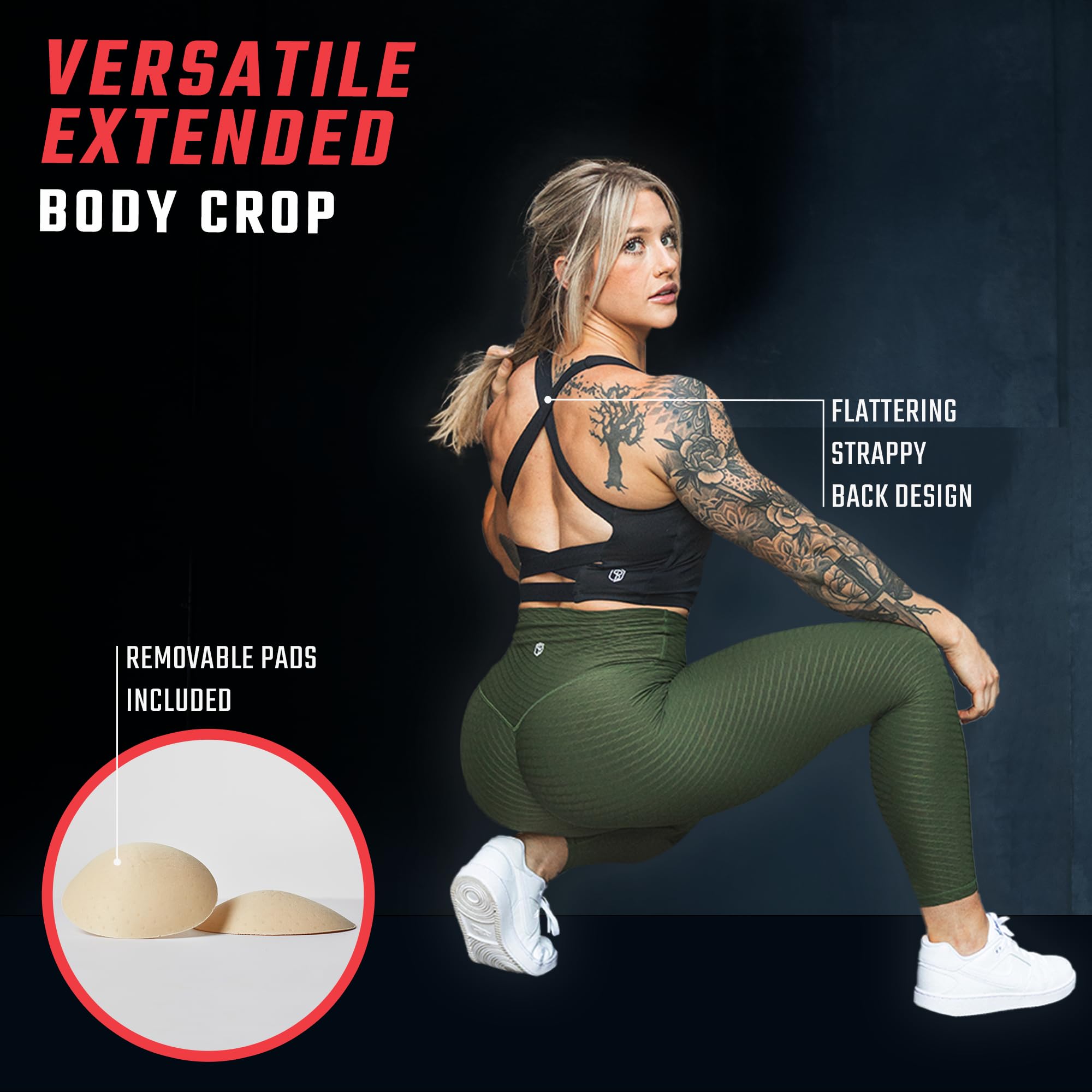 Born Primitive Balance Sports Bra for Women – High Support Workout Bra with Inner Layer – Comfortable Yoga & Gym Top – Perfect for Running, HIIT & CrossFit