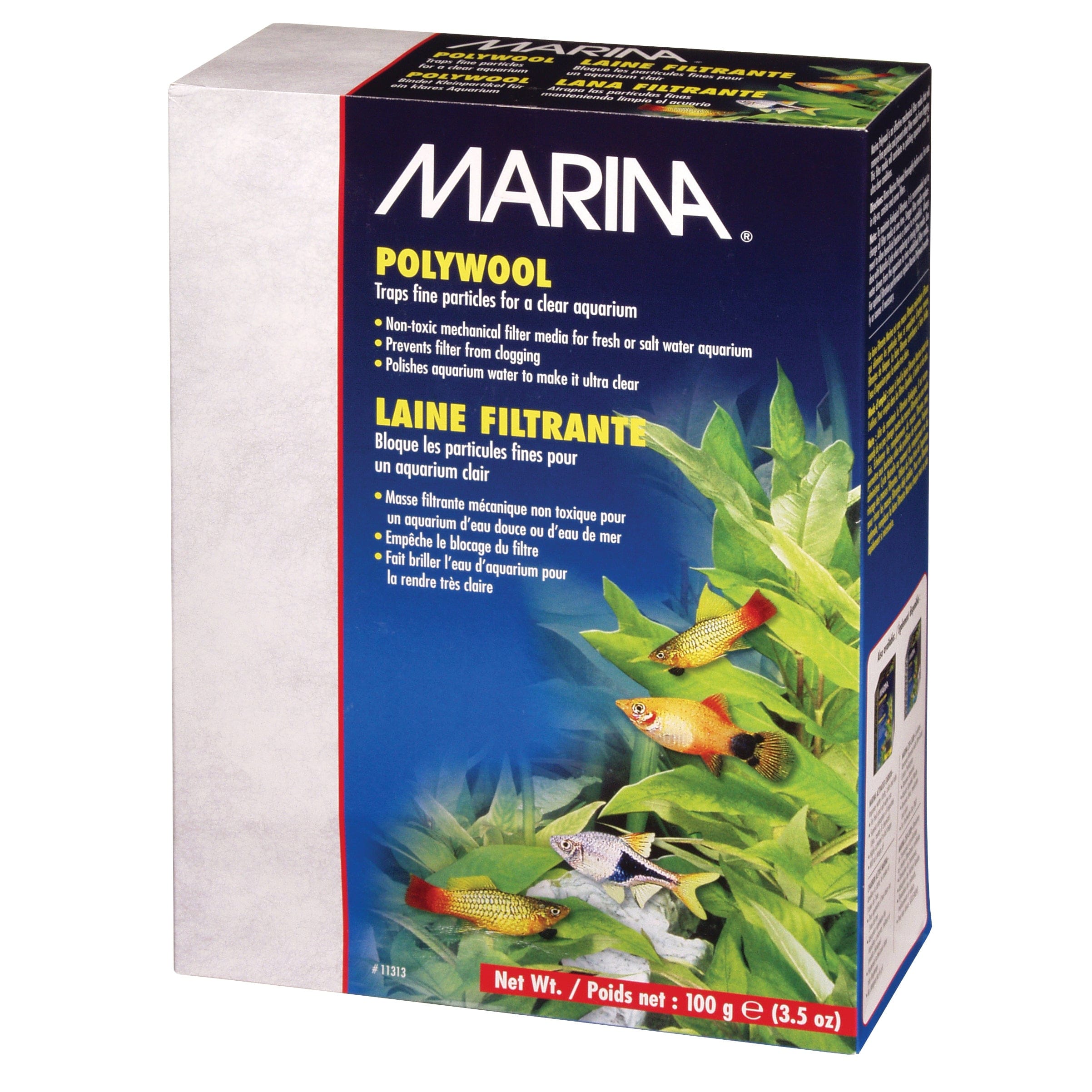 Premium Marina Polywool Filter Pad - High-Efficiency Aquarium & Pond Filter Media for Crystal Clear Water - Ideal for Fish Tanks, Koi Ponds, and Water Filtration Systems