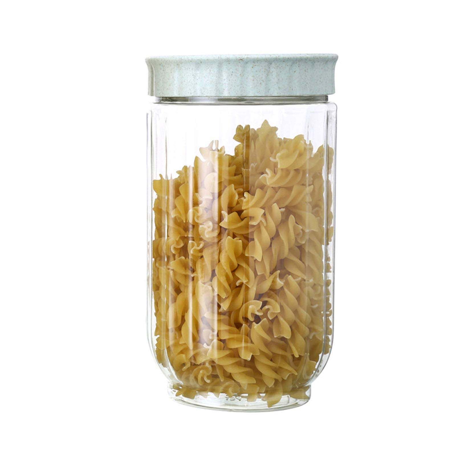 Xipoxipdo Airtight Plastic Storage Jars for Kitchen & Pantry - Transparent Grain, Snack, and Dry Food Containers with Sealed Lids - Perfect for Organizing Rice, Cereal, Nuts & More (Green, 1-Pack)