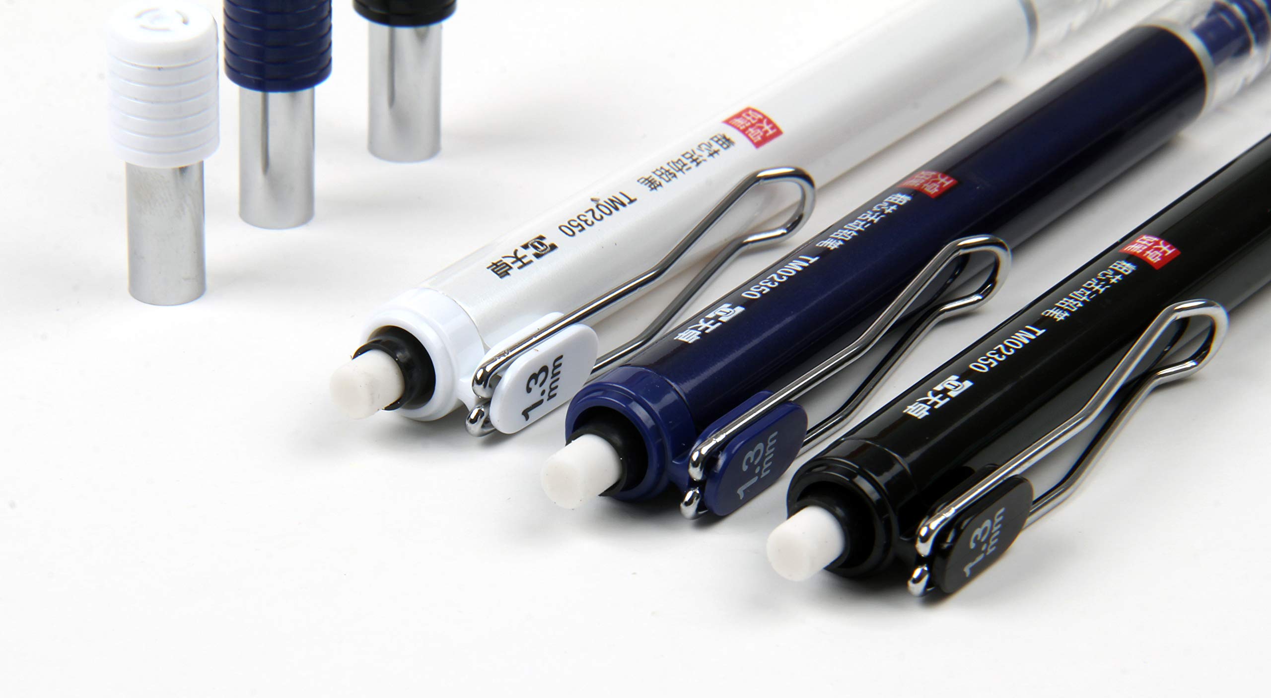 1.3mm HB Mechanical Pencils with Refills & Erasers - Durable Lead, Comfortable Grip for Smooth Writing - Perfect for School, Office & Sketching