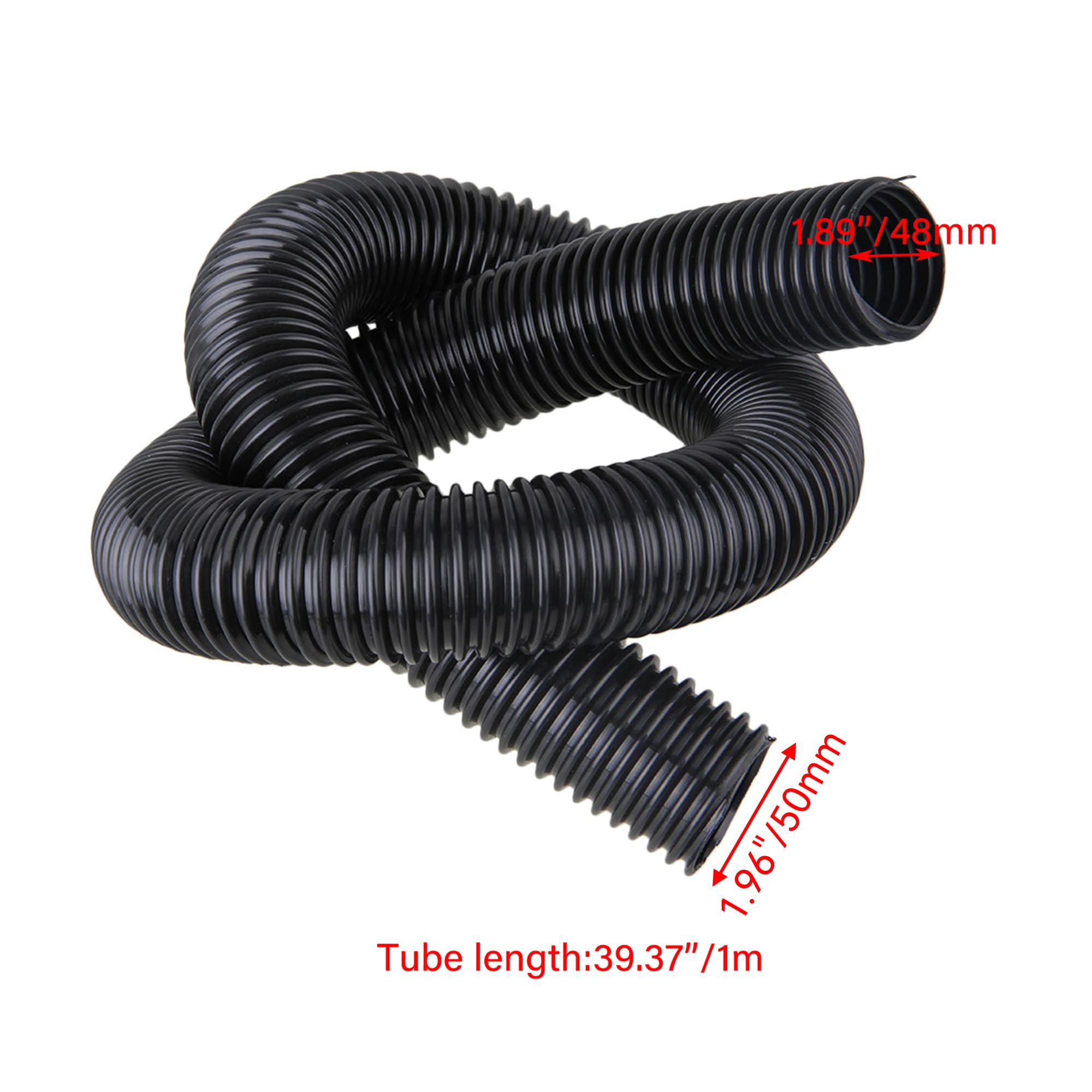 40mm Inner Diameter Central Vacuum Hose - Durable Plastic & Flexible Collection Hose for Home & Commercial Cleaning Systems - Perfect for Hard Floors, Carpets & Tight Spaces