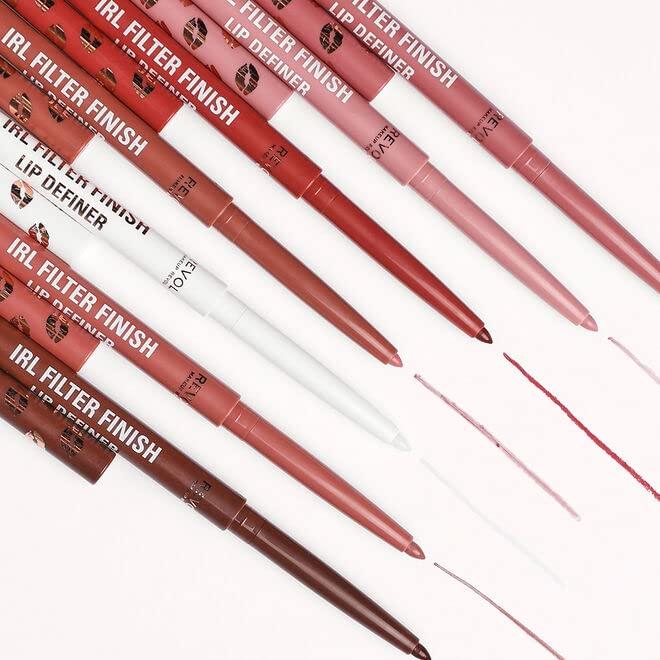 Makeup Revolution IRL Filter Finish Lip Liner - Espresso Nude for Natural Look | Long-Lasting Lip Definer for Everyday Wear & Special Occasions