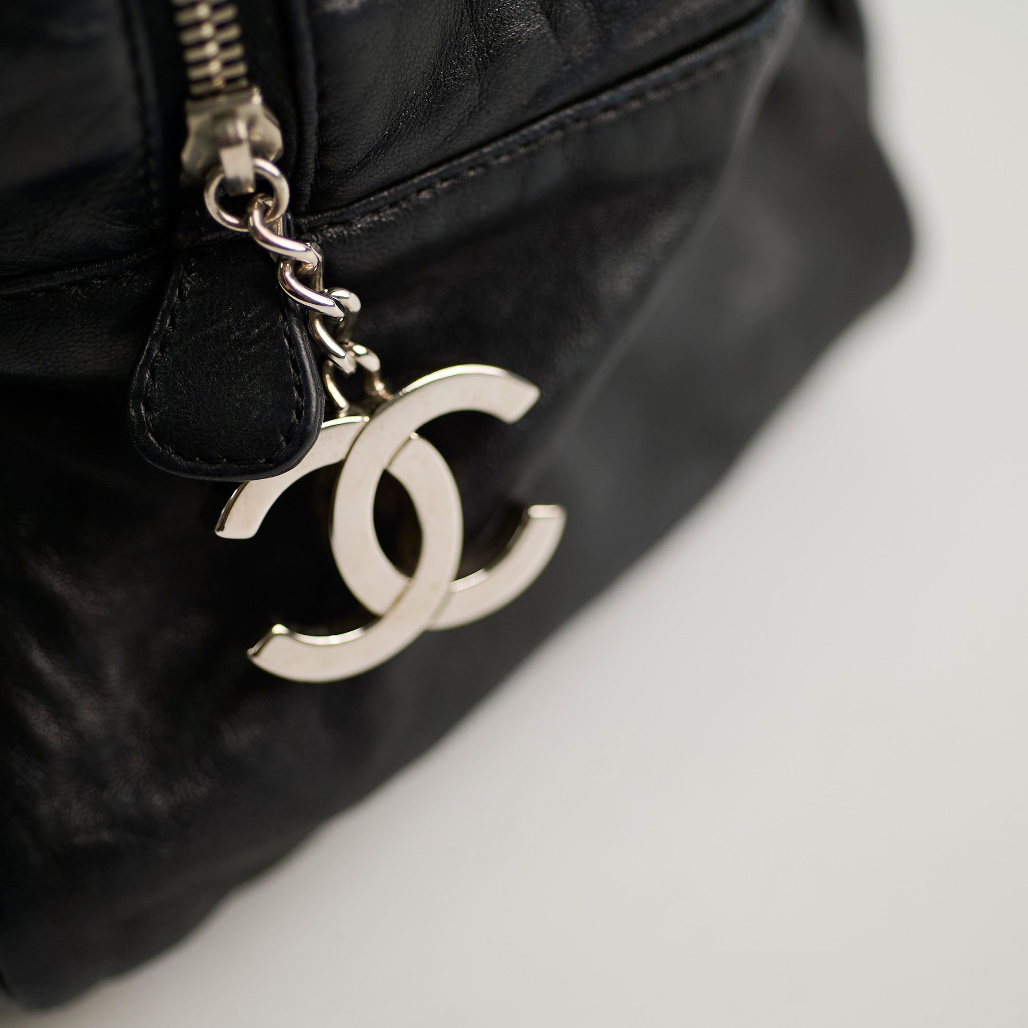 Chanel Bowling Black Lambskin Shoulder Bag Series 12 - Luxury Leather Handbag for Women, Perfect for Parties, Dating & Everyday Use