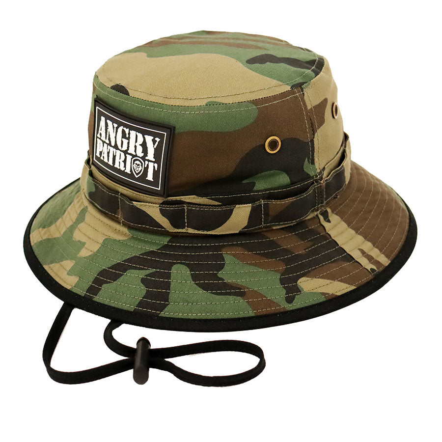 Angry Patriot Camo Bucket Hat - Military Style Adjustable Outdoor Sun Hat for Men & Women - Perfect for Hunting, Fishing, Hiking & Outdoor Adventures