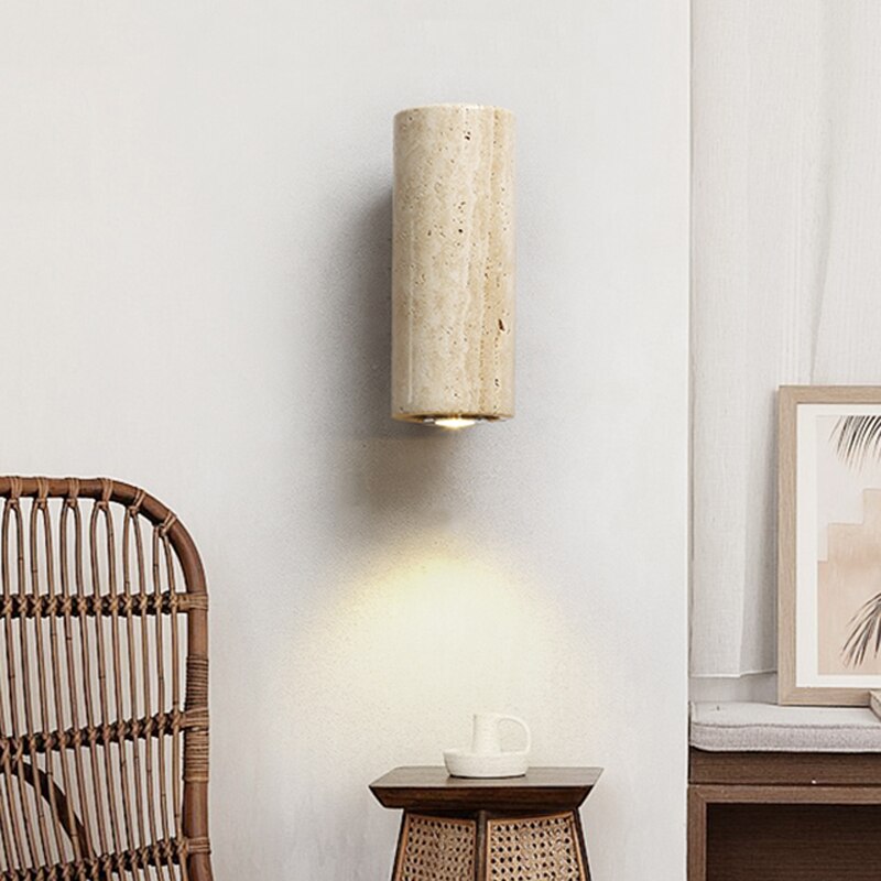 Ora Stone LED Minimalist Wall Lamp - Modern Dimmable Sconce Light for Bedroom, Living Room & Hallway - Energy Efficient Home Decor Lighting Fixture