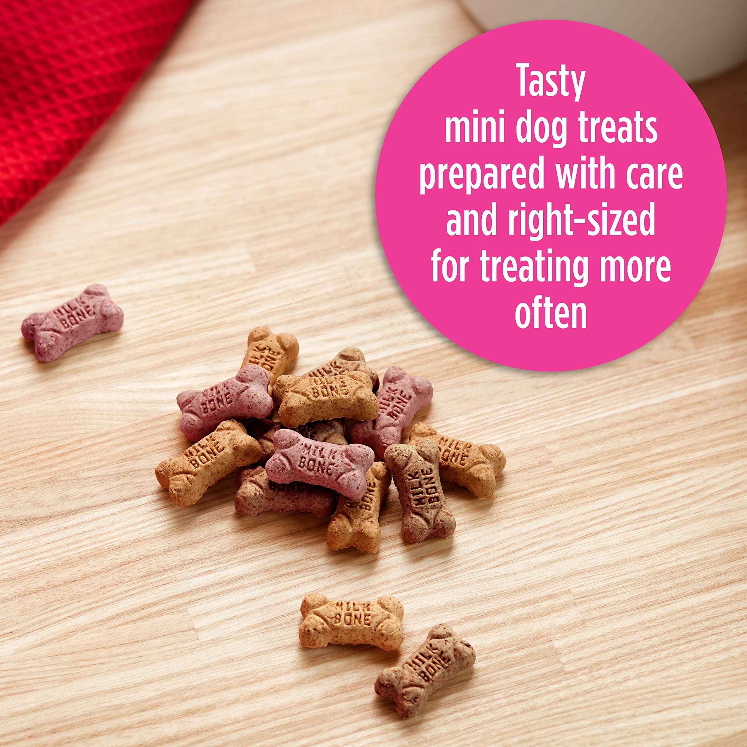 Milk-Bone Mini's Flavor Snacks Dog Treats - 15oz (6 Pack) | Crunchy Dental Chews for Small & Medium Dogs | Tartar Control & Teeth Cleaning | Perfect for Training Rewards & Daily Treats