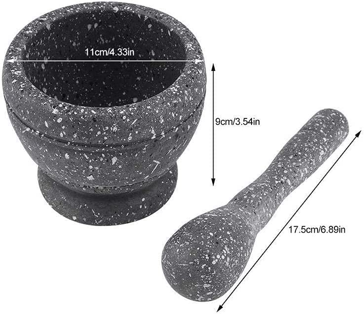 Premium Mortar and Pestle Set - Natural Stone Spice Grinder for Garlic, Herbs & Spices - Durable Kitchen Tool for Crushing, Grinding & Mixing - Perfect for Home Cooking, Baking & Ayurvedic Remedies