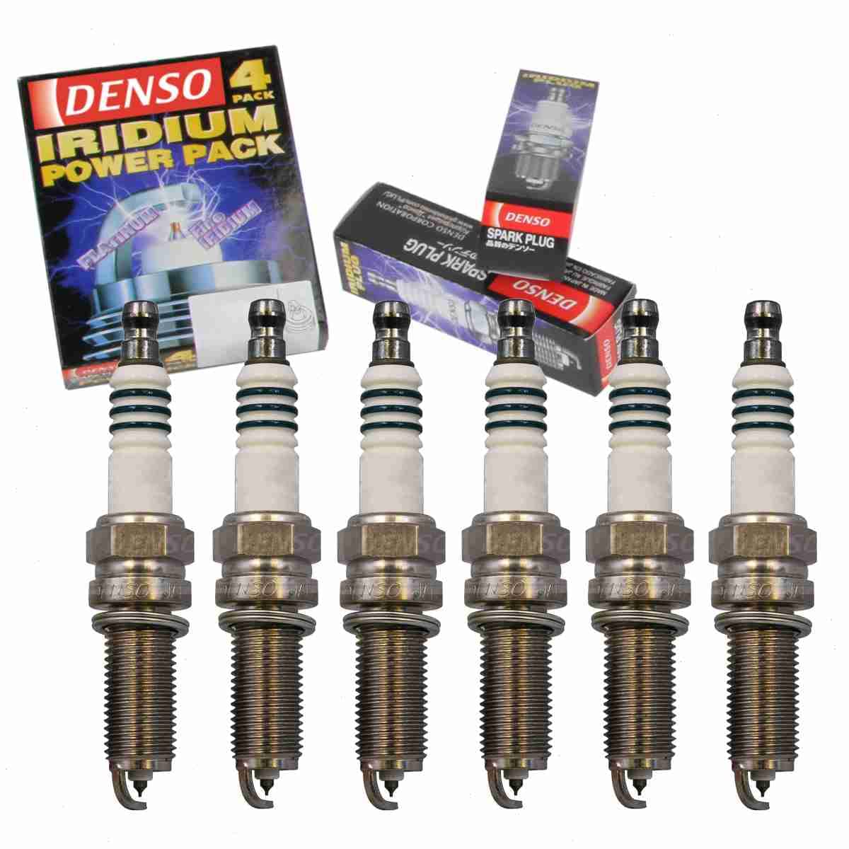 DENSO Iridium Power Spark Plugs (6-Pack) - Compatible with Acura MDX 3.5L 3.7L V6 2010-2015 - High Performance Ignition for Better Fuel Efficiency & Engine Power - Perfect for DIY Auto Repair & Maintenance
