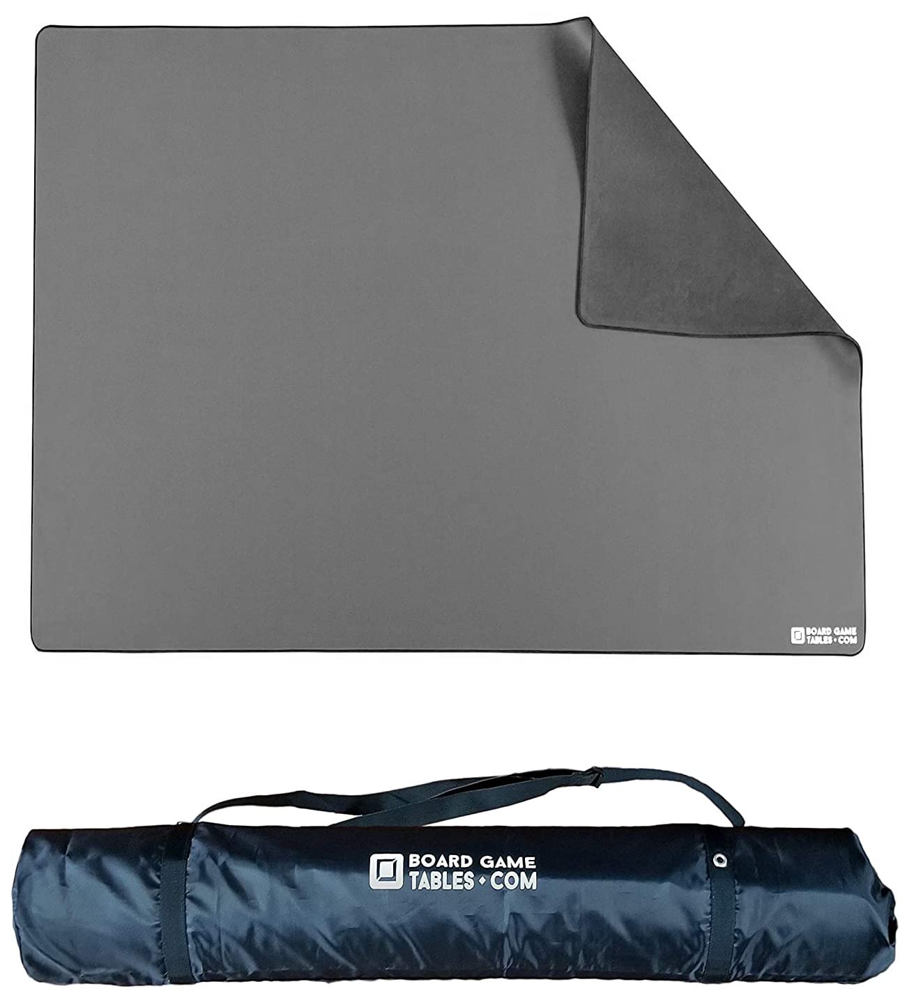 Premium 3'x5' Board Game Playmat - Extra Thick Super Cushioned, Stitched Edge & Water Resistant Surface with Carrying Case - Perfect for Tabletop Games, Card Games, RPGs, Magic: The Gathering & Dungeons & Dragons (Medium, Gray) - Ideal for Game Nights, Tournaments & Home Entertainment