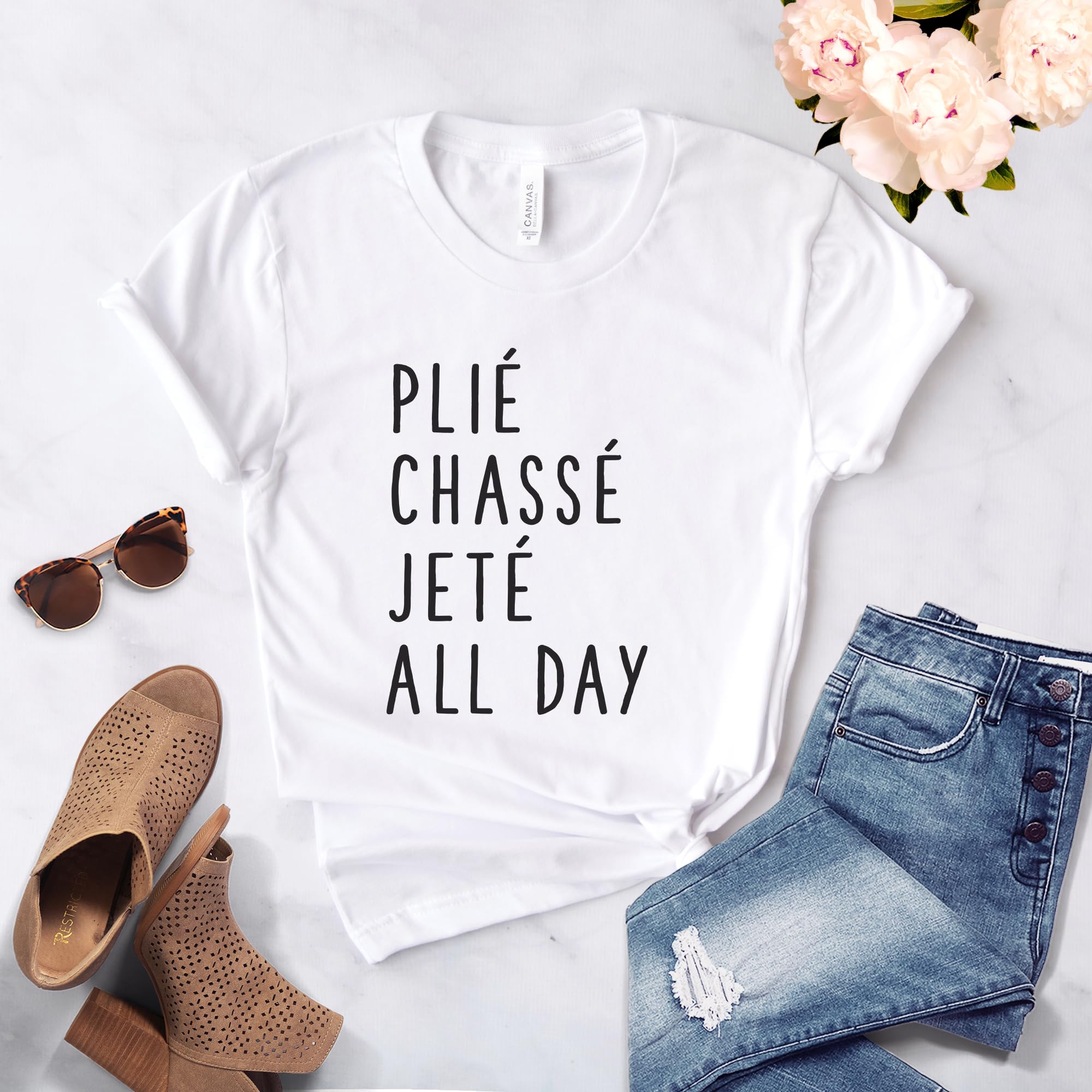 Plié Chasse Jete Ballet Dance Shirt - Softstyle Unisex T-Shirt for Ballerinas & Dancers - Perfect Gift for Dance Lovers - Great for Ballet Class, Rehearsals & Dance Performances