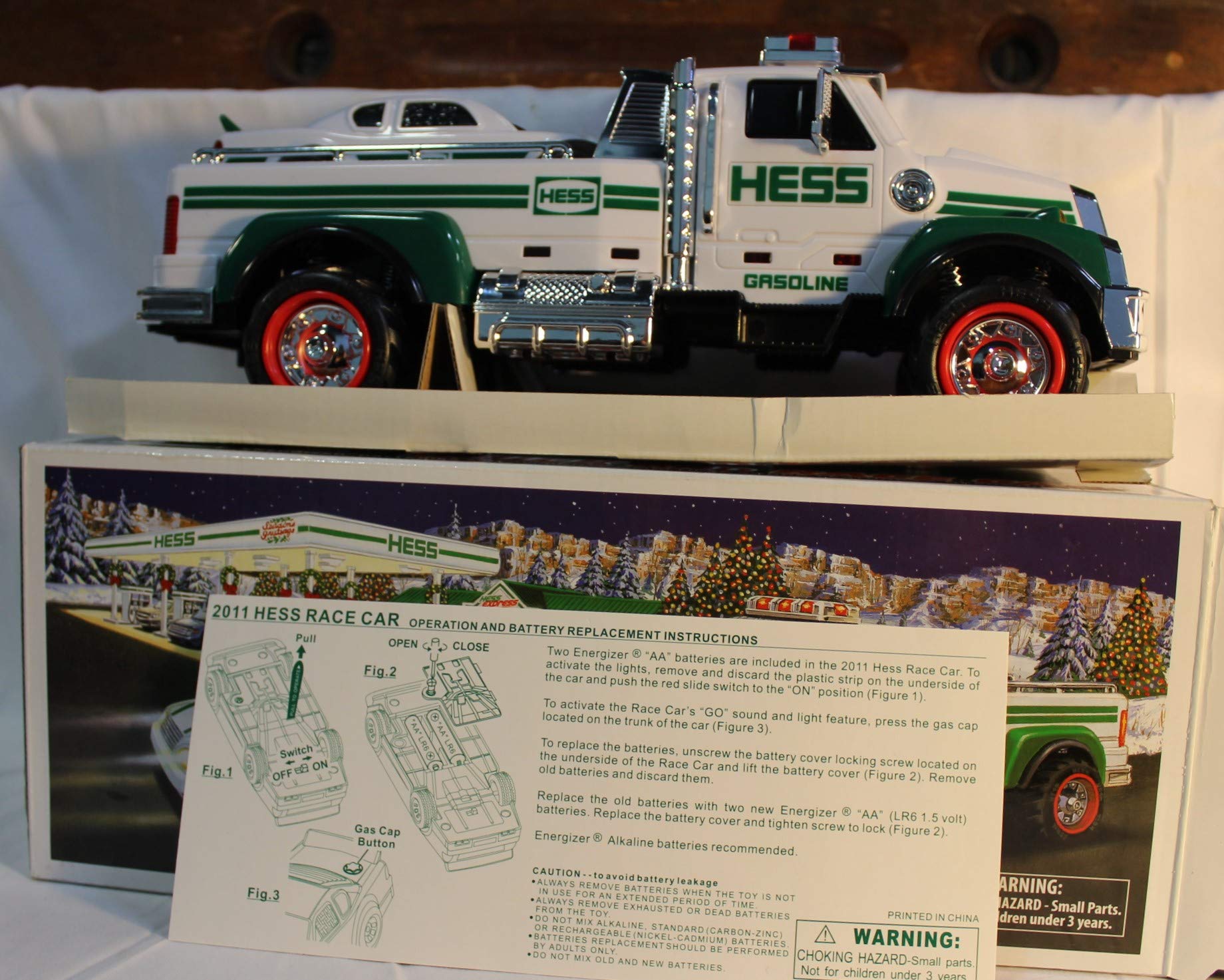 Hess 2011 Toy Truck and Race Car - Collectible Diecast Vehicles for Kids and Adults - Perfect for Playtime, Gifts, and Display