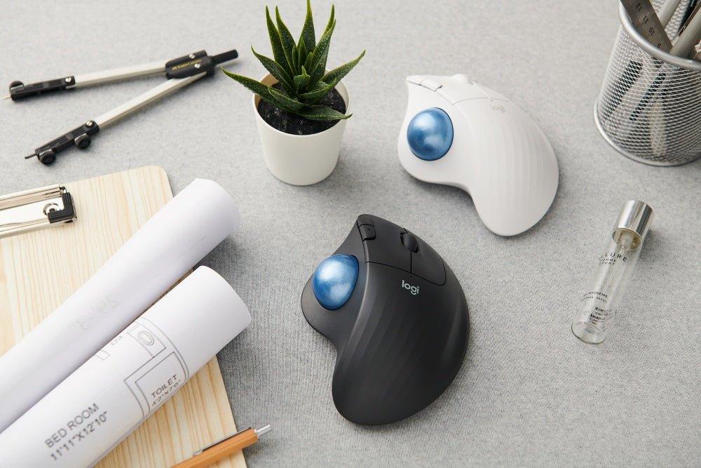 Logitech M575 Wireless Trackball Mouse - Ergonomic Design for Comfort & Precision | Perfect for Office, CAD Design & Gaming