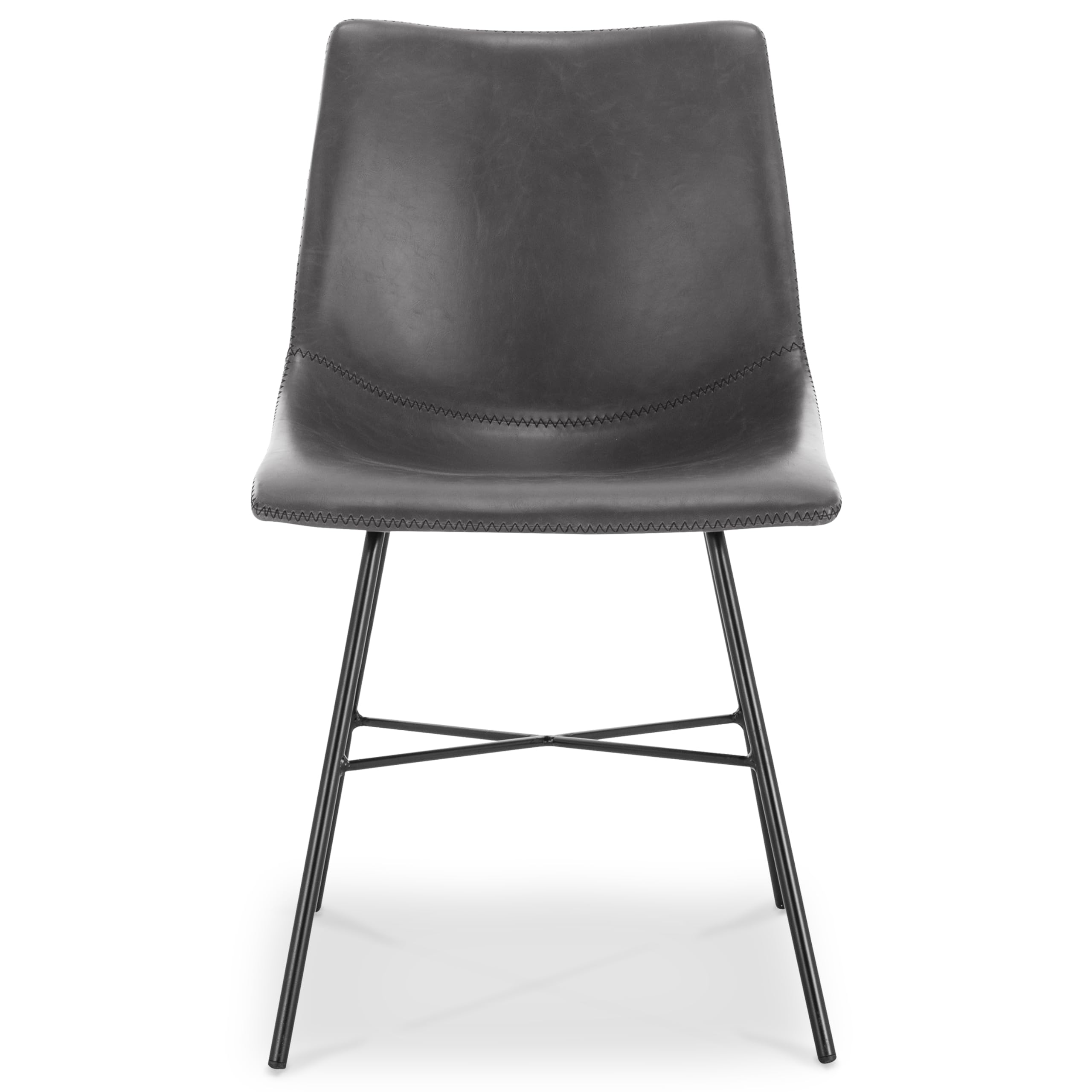 Poly & Bark Paxton Dining Chairs - Set of 2, Modern Grey Upholstered Side Chairs for Kitchen, Dining Room & Home Office