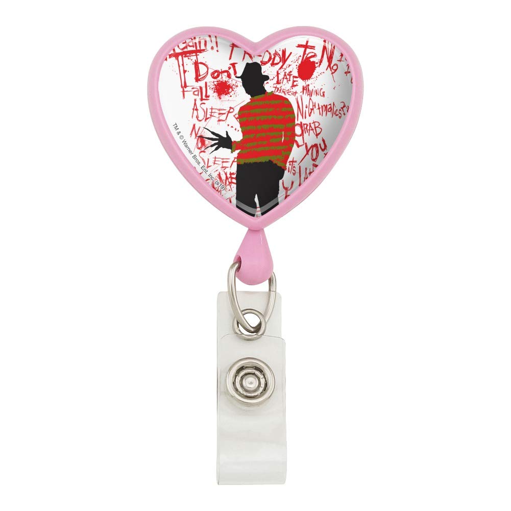 Freddy Krueger Nightmare on Elm Street Retractable Badge Reel - Horror Movie ID Card Holder for Work, Conventions & Halloween Cosplay