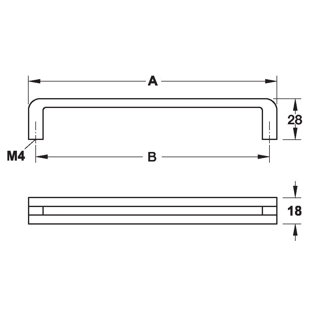 Furniture Handle H1310 - Premium Cabinet & Drawer Pulls for Home & Office - Durable Hardware for Kitchen, Bathroom & Wardrobe Upgrades