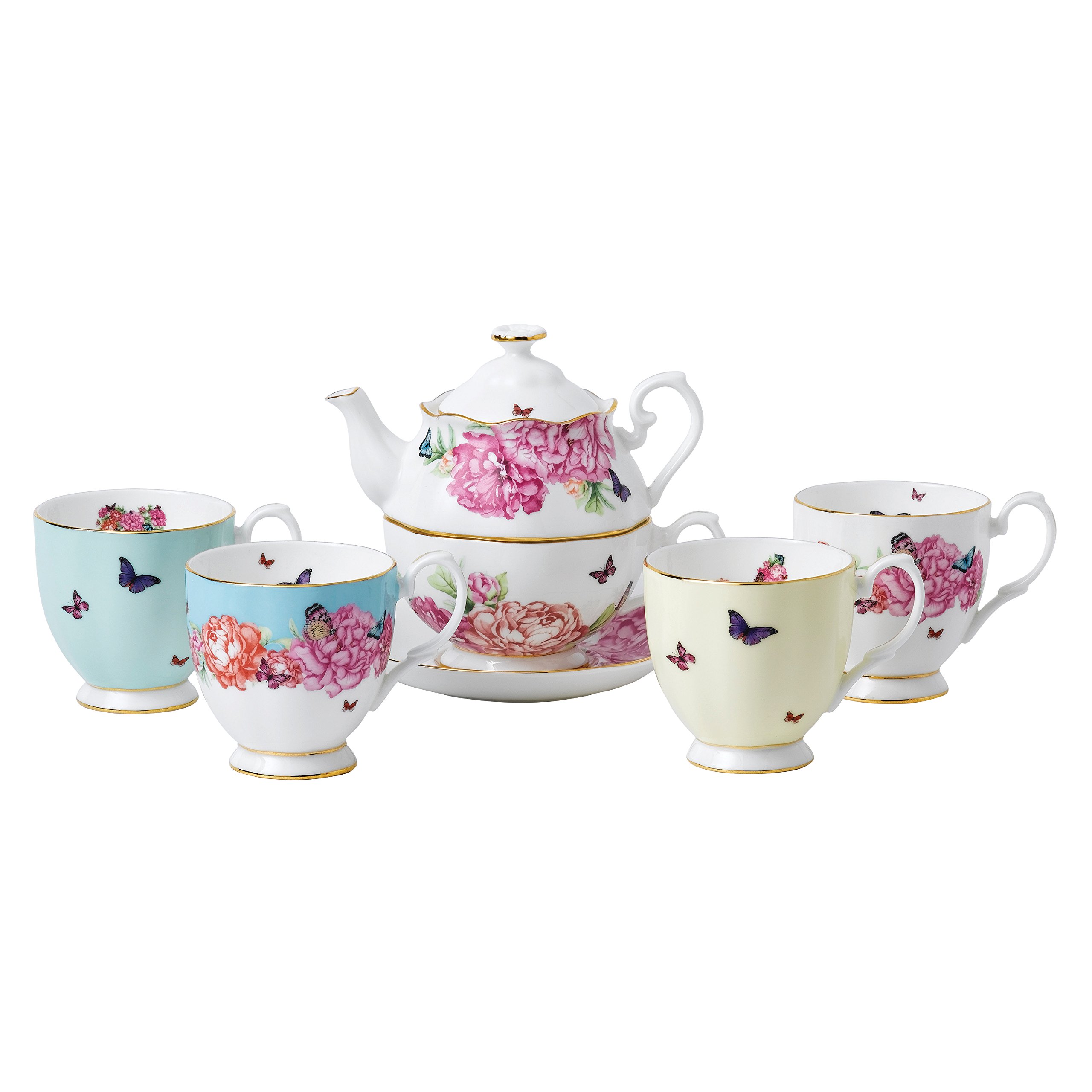 Royal Albert Miranda Kerr Friendship Tea For One Set - English Bone China Teacup & Saucer - Perfect for Afternoon Tea, Gifts, and Special Occasions