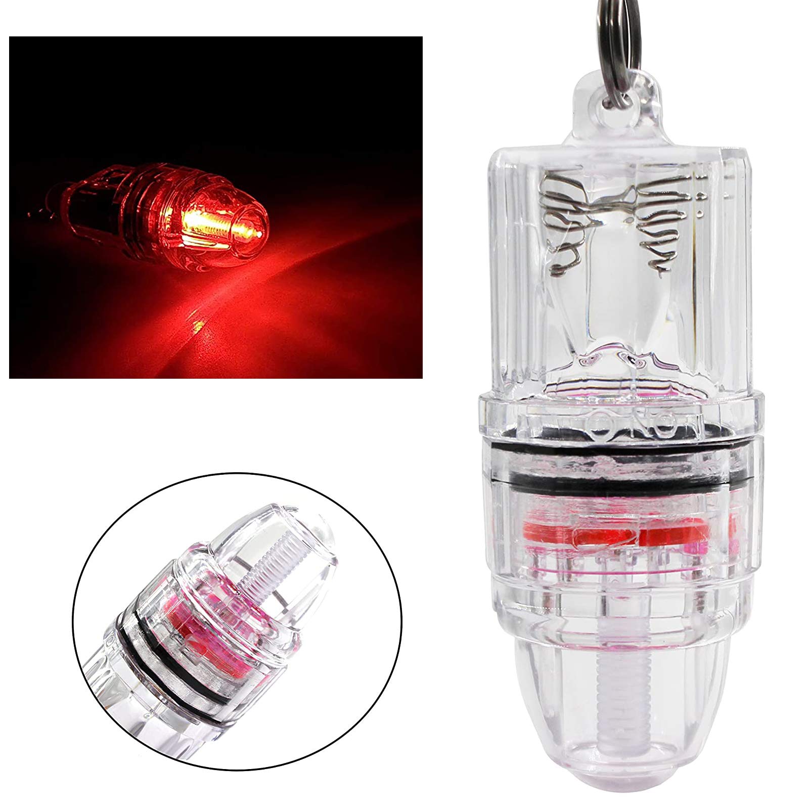 **Deep Drop LED Fishing Light with Clip - Underwater Fish Attractor Lamp for Night Fishing - 2100ft Submersible LED Lure - Perfect for Deep Sea, Ice, and Kayak Fishing**    *(Note: If the original title was in Chinese, here’s the optimized English version following SEO best practices and adding usage scenarios.)*