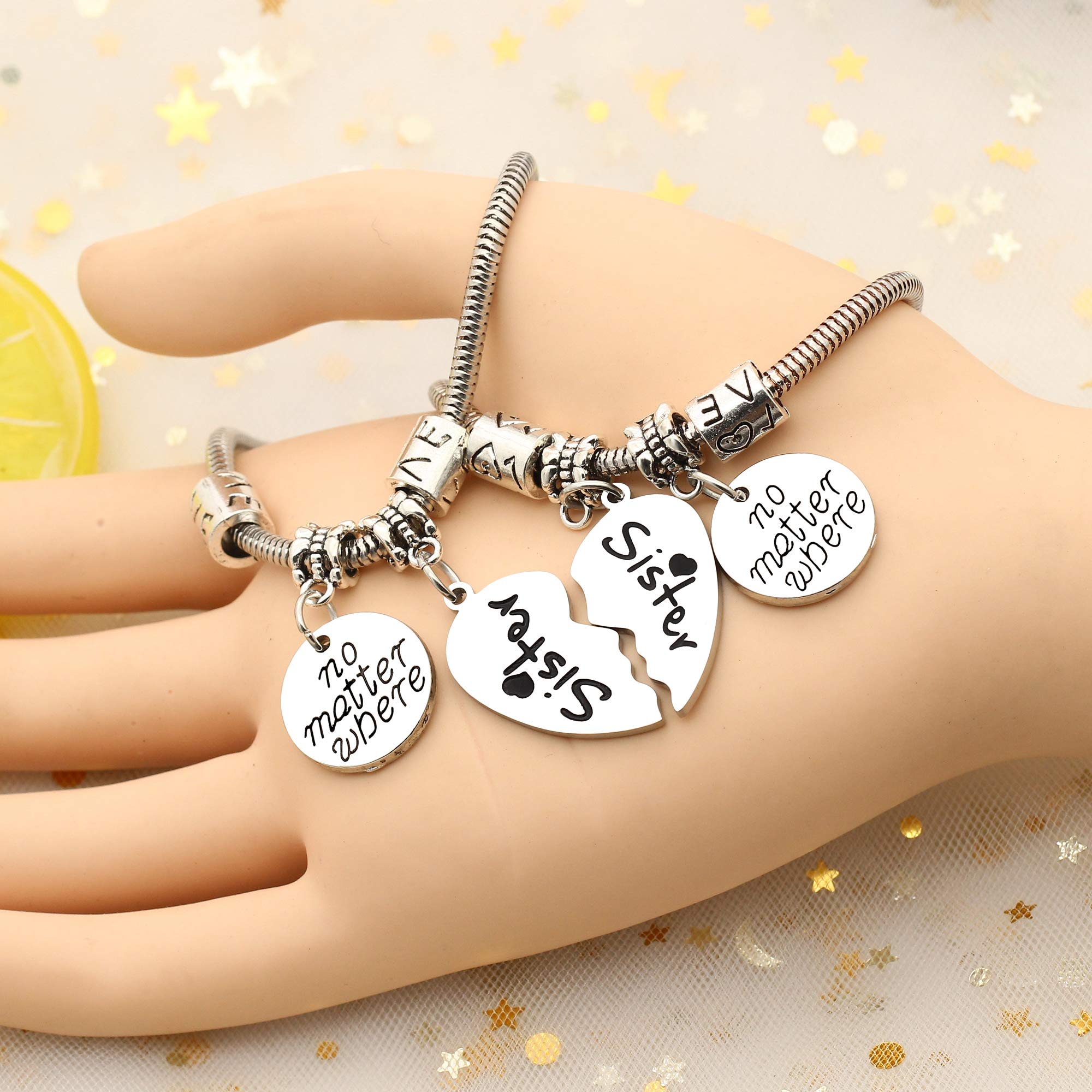 Bestie Sister Bangle Bracelet - Birthday & Anniversary Gift for Sisters - Perfect for Long Distance Love