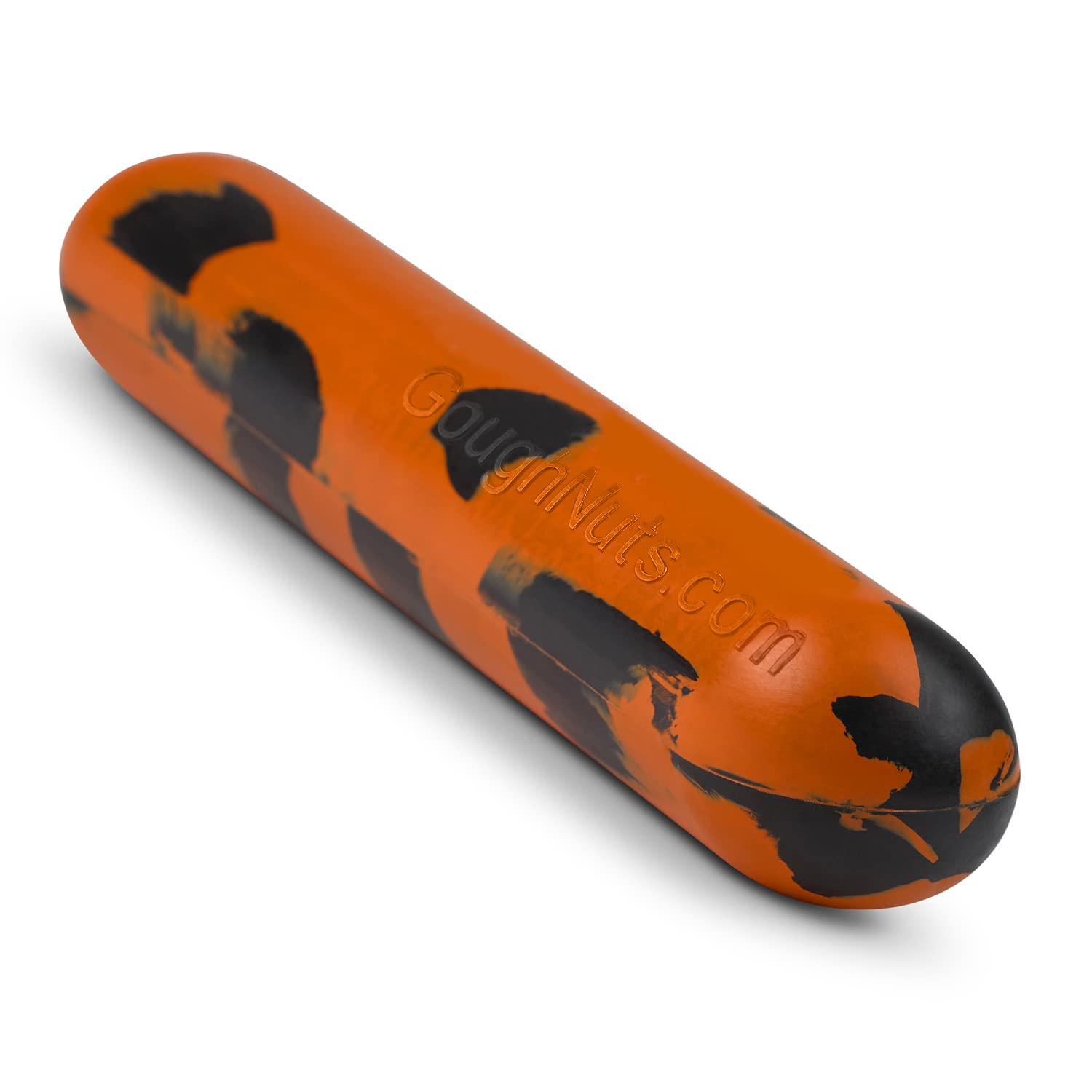 Goughnuts Virtually Indestructible Dog Chew Toy Stick - Heavy Duty Chew Proof Toy for Aggressive Chewers & Small Breed Dogs - Durable Orange Rubber Chewing Toy for Indoor/Outdoor Play & Training
