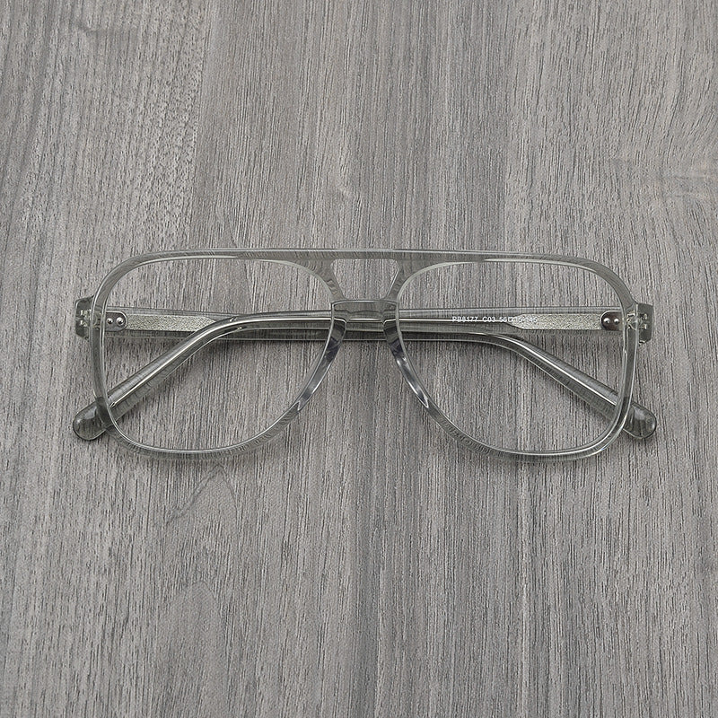Stylish Acetate Aviator Square Glasses Frames 8177 - Retro Unisex Sunglasses for Men & Women - Perfect for Driving, Outdoor Activities & Fashion Accessories
