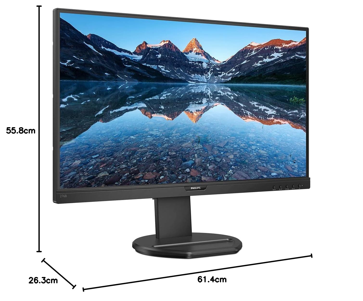 Philips 276B9 27-inch QHD USB-C Docking Monitor - Height Adjustable (2560x1440, 75Hz, HDMI, DisplayPort, USB Hub) - Perfect for Home Office, Gaming & Professional Workstations