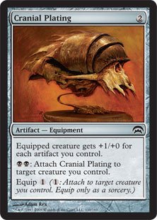 Magic: the Gathering - Cranial Plating Card - Planechase Expansion | MTG Artifact Equipment for Aggressive Deck Strategies | Perfect for Modern and Commander Gameplay