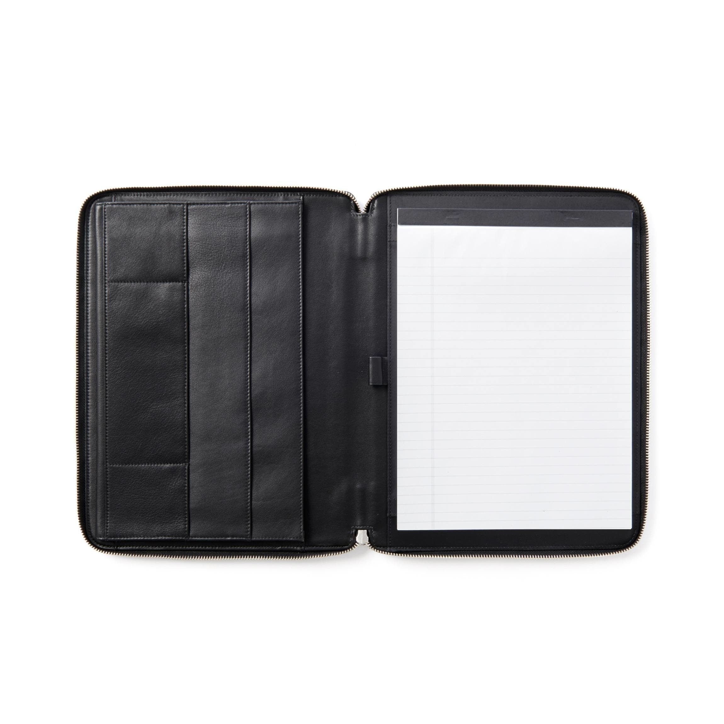 Premium iPad Portfolio Case - Black Onyx Protective Cover with Stand for iPad Pro/Air/Mini | Perfect for Work, Travel & Home Use