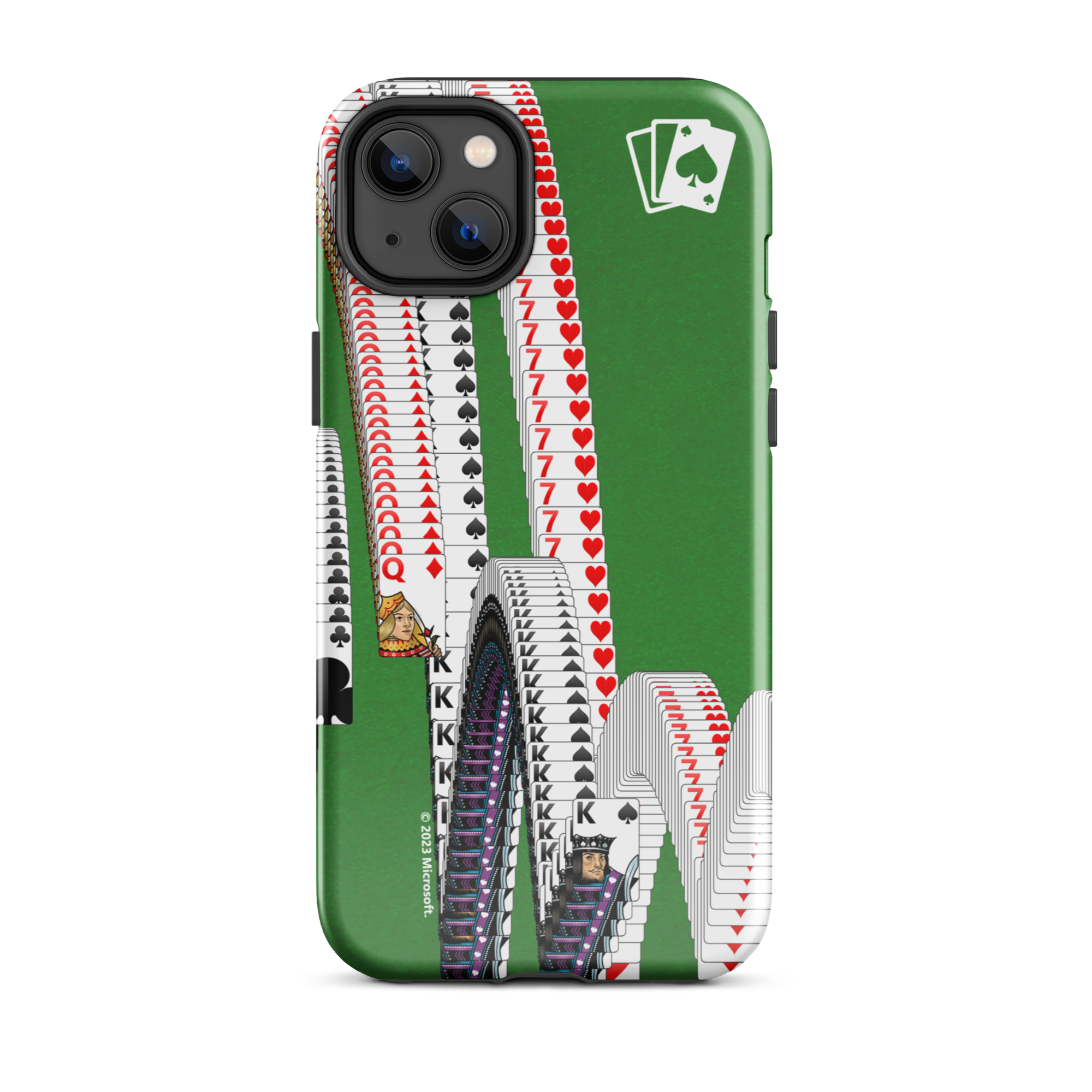 Microsoft Solitaire Bouncing Cards Durable Phone Case for iPhone - Perfect for Gaming Enthusiasts & Office Workers