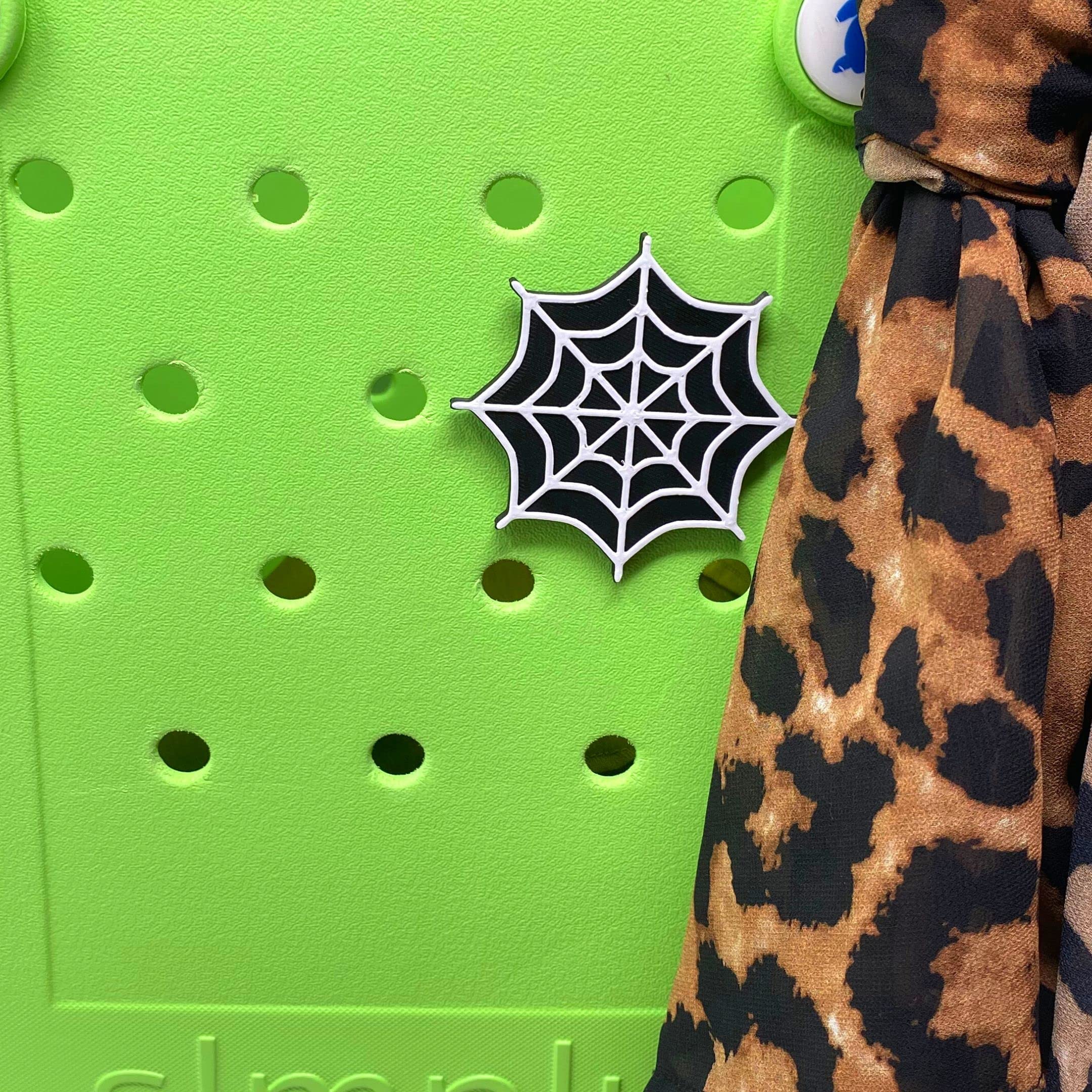 BOGLETS Halloween Spider Web Charm - Compatible with Bogg Bags, Simply Southern & Similar Tote Bags - Perfect for Halloween Decor, Costume Accessories & Bag Customization