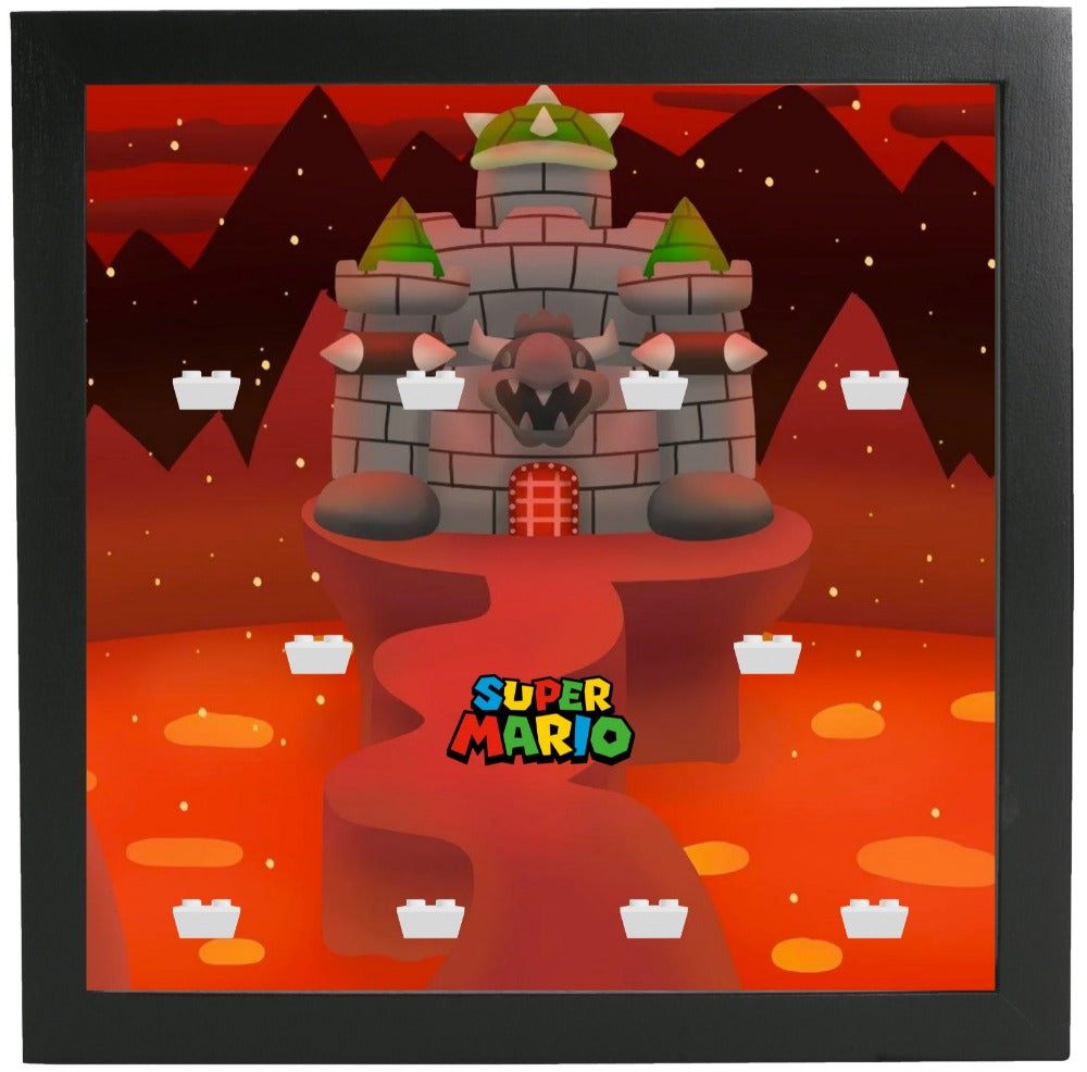 Bowser's Castle Building Frame for Lego® Super Mario Minifigures Series - Perfect for Displaying & Playing with Your Lego Mario Collection