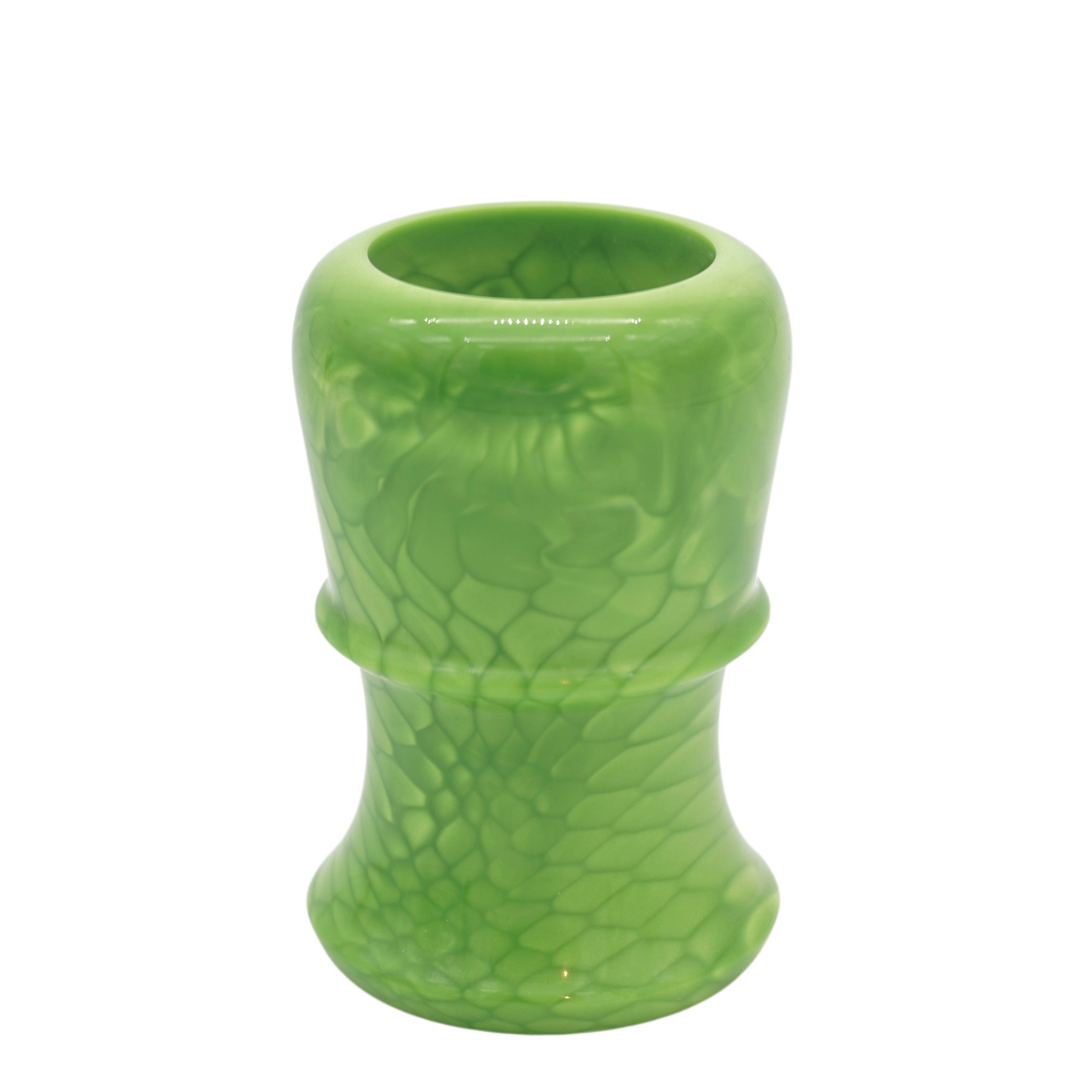 Premium Green Snakeskin Handmade Shaving Brush Handle - Fits 24mm & 26mm Knots - Perfect for Wet Shaving, Grooming Kits & Luxury Bathroom Essentials