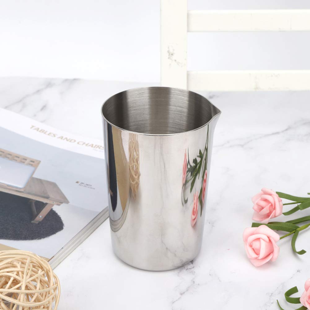 Premium Stainless Steel Cocktail Mixing Cup 500ml - Bartender Tools for Wine & Drink Stirring - Ideal for Home Bars, Parties & Professional Use (Silver)