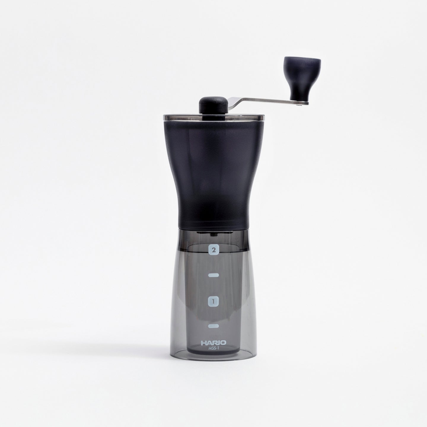 Hario Mini Mill Slim Plus Manual Coffee Grinder - Portable Hand Crank Burr Mill for Espresso, French Press & Pour Over Brewing at Home or Travel