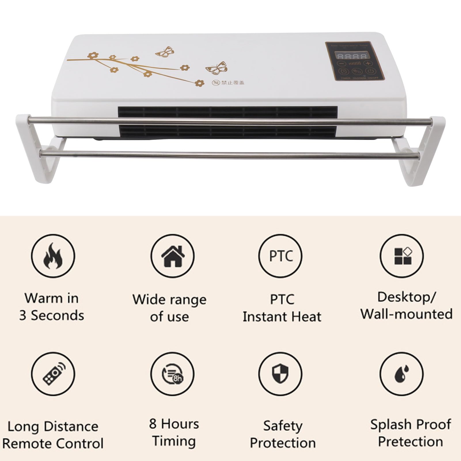 Mini Air Conditioner & Heater with Remote Control - Wall Mount AC Unit for Bedroom & Living Room | Portable Cooling & Heating Solution for Small Spaces