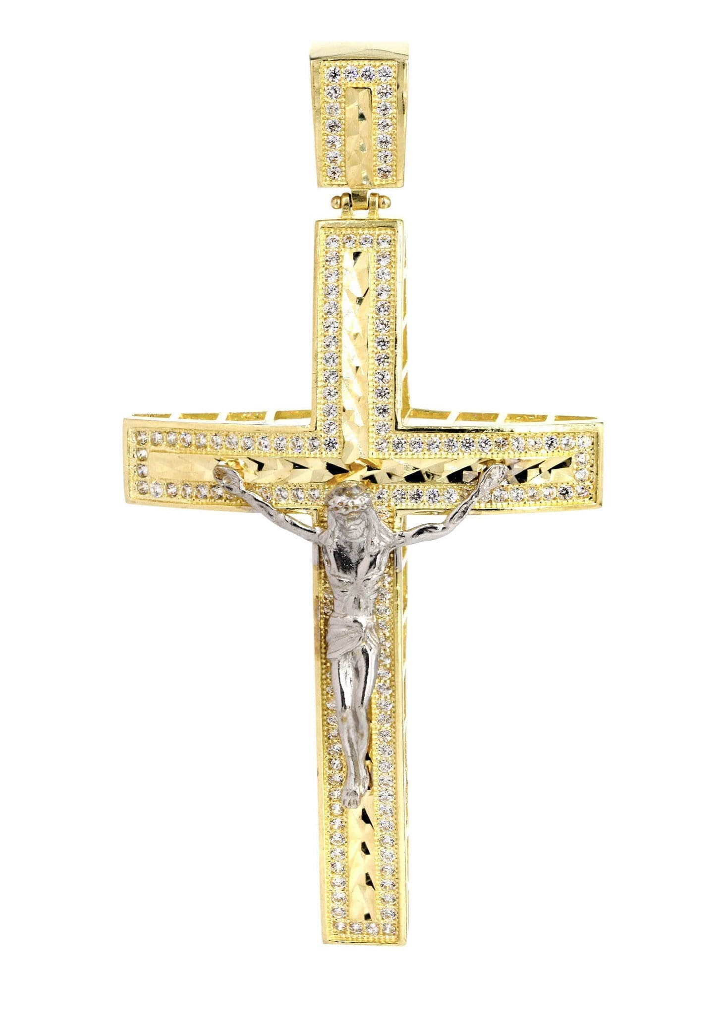 10K Gold Cross Pendant for Women & Men - 10.8 Grams Religious Jewelry - Perfect for Baptism, First Communion & Everyday Wear