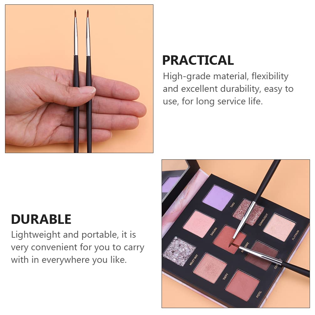 Flat Eyeliner & Eyebrow Brush Set - Concealer & Blending Tool for Flawless Makeup
