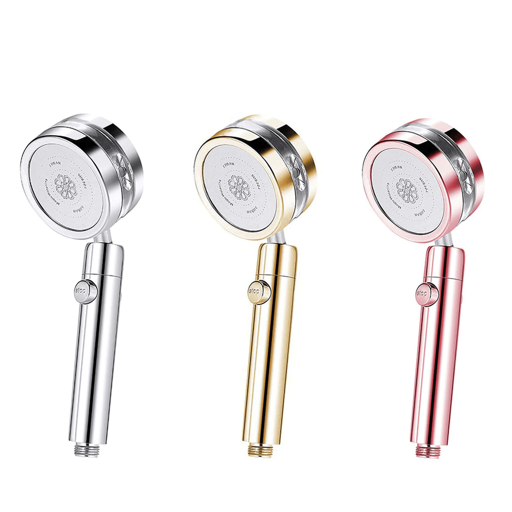 High Pressure Turbo Shower Head - Powerful Water Saving Rainfall Showerhead with 6 Spray Modes - Perfect for Home, Spa, and RV Use