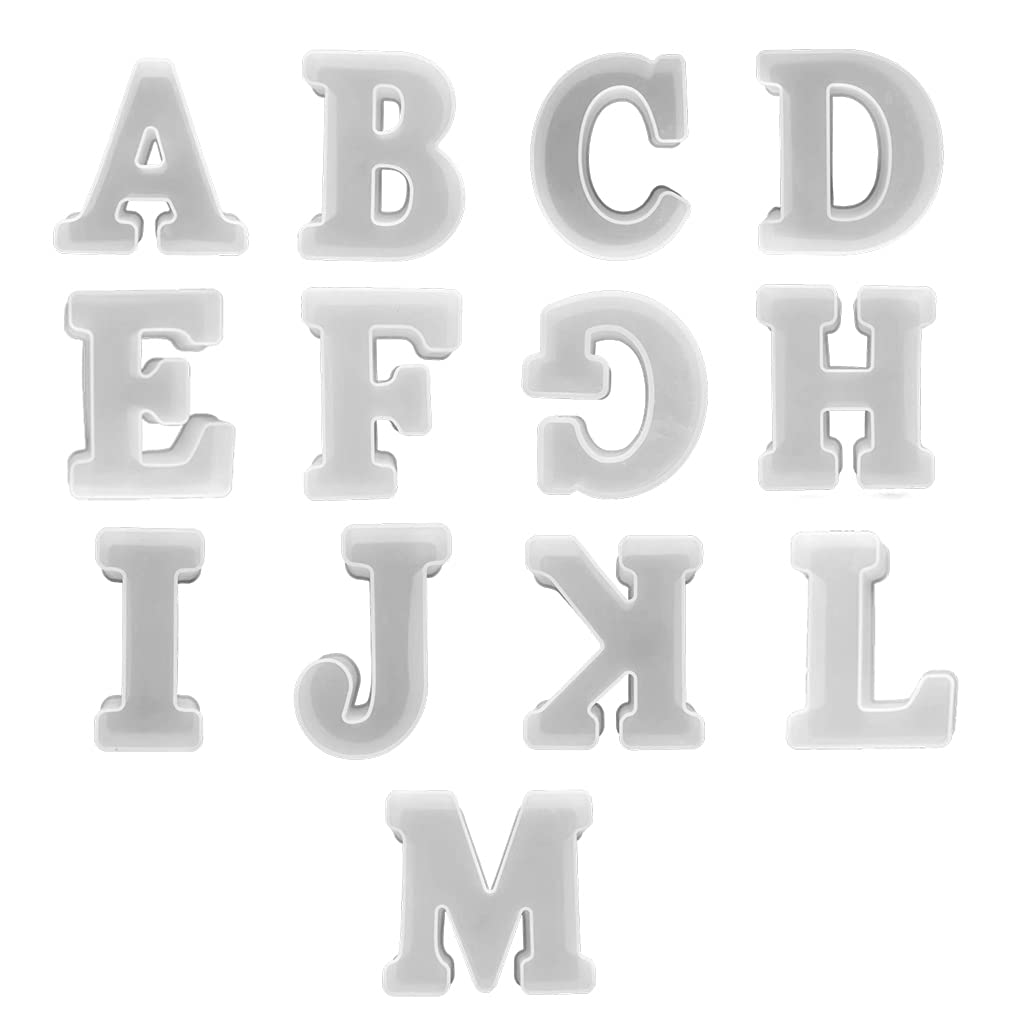 26Pcs Large Silicone Alphabet Molds for Epoxy Resin - DIY Craft Letters, Birthday Party Decorations, Wedding & Home Decor - Perfect for Cake Toppers, Scrapbooking, and Personalized Gifts