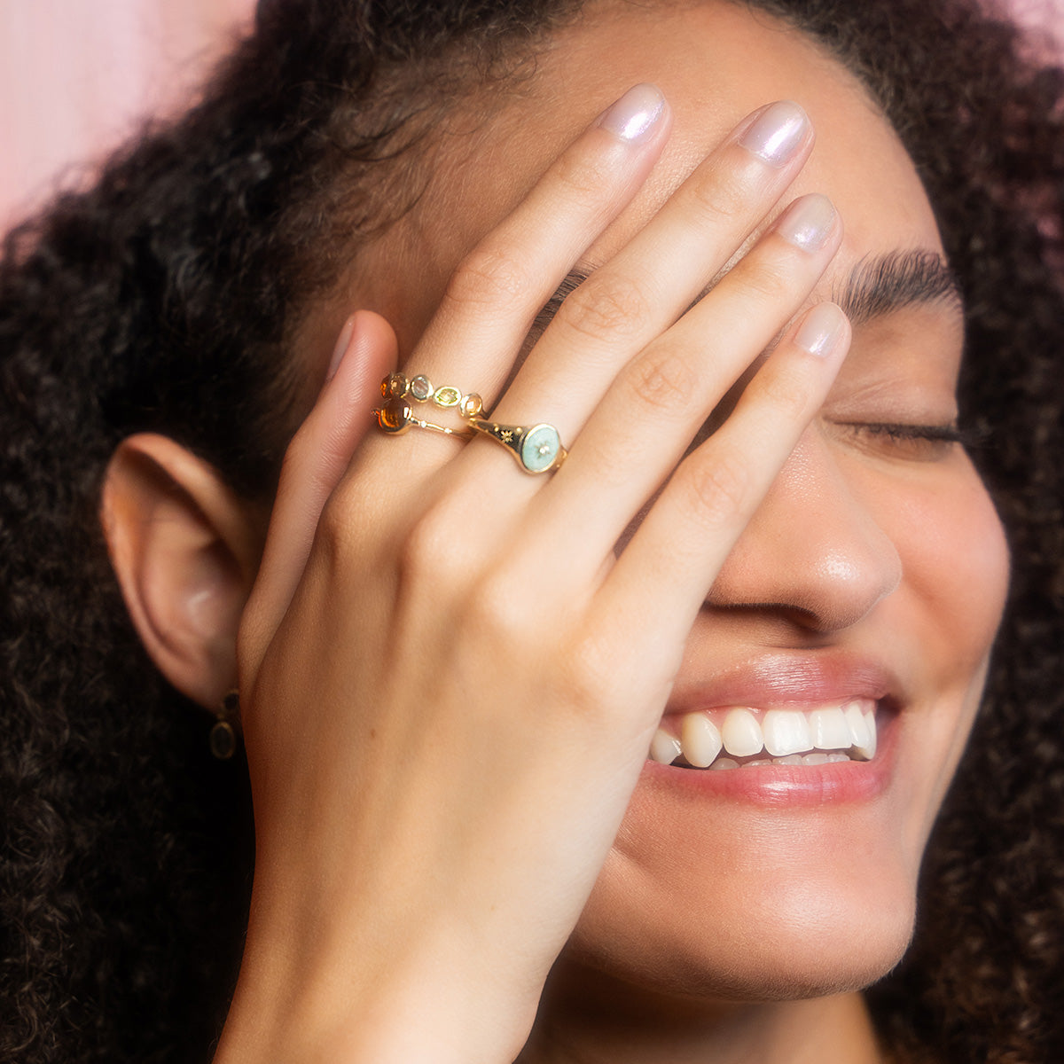 Solid Gold Crystal Signet Ring for Manifestation & Spiritual Healing | Elegant Jewelry for Meditation, Yoga & Positive Energy