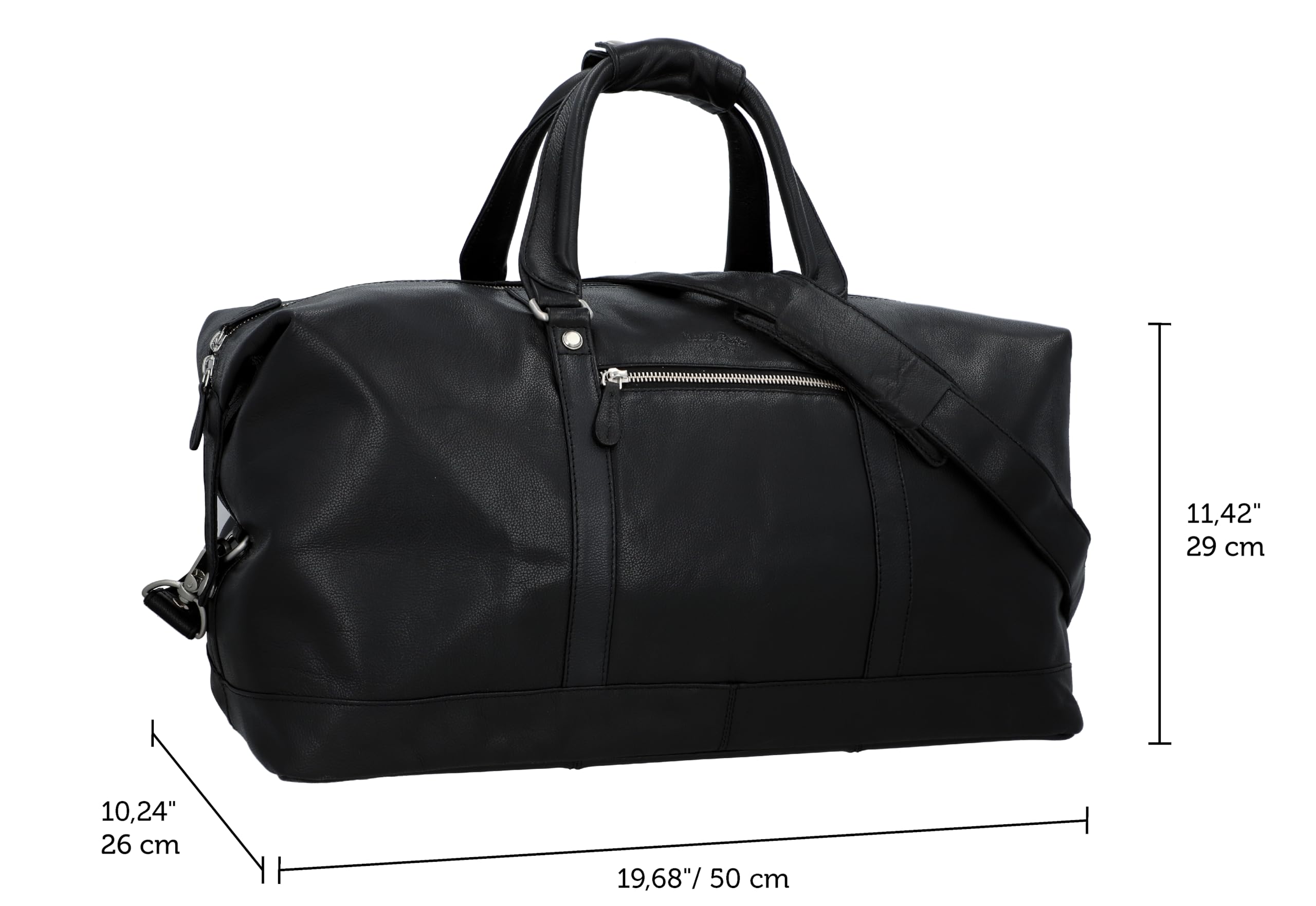Premium Genuine Leather Travel Bag for Men & Women - Durable Carry-On Luggage for Business Trips, Vacations & Weekend Getaways